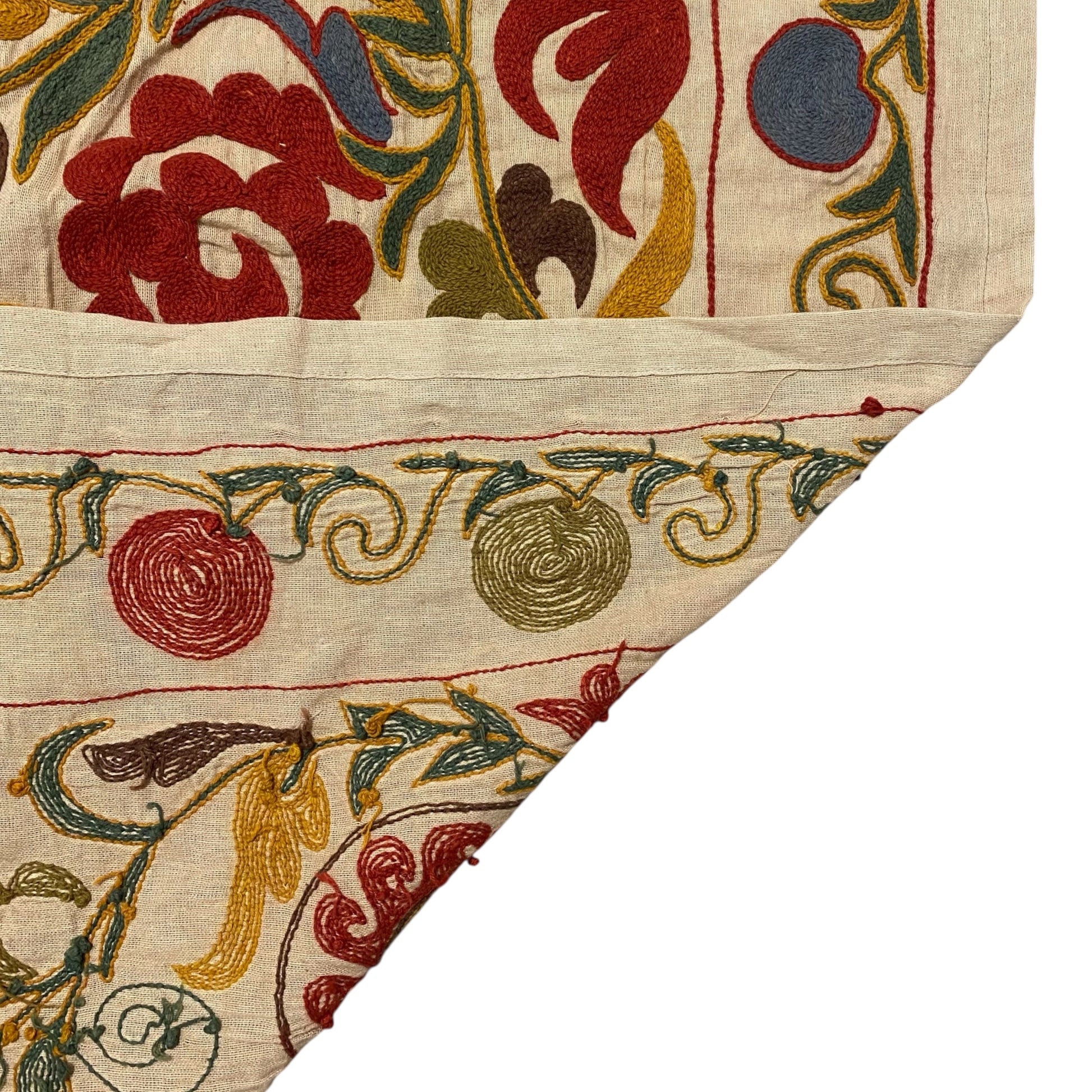 Large Suzani Throw Bed / Table Spread, Blanket, Wall Hanging - Kilim Art Gallery