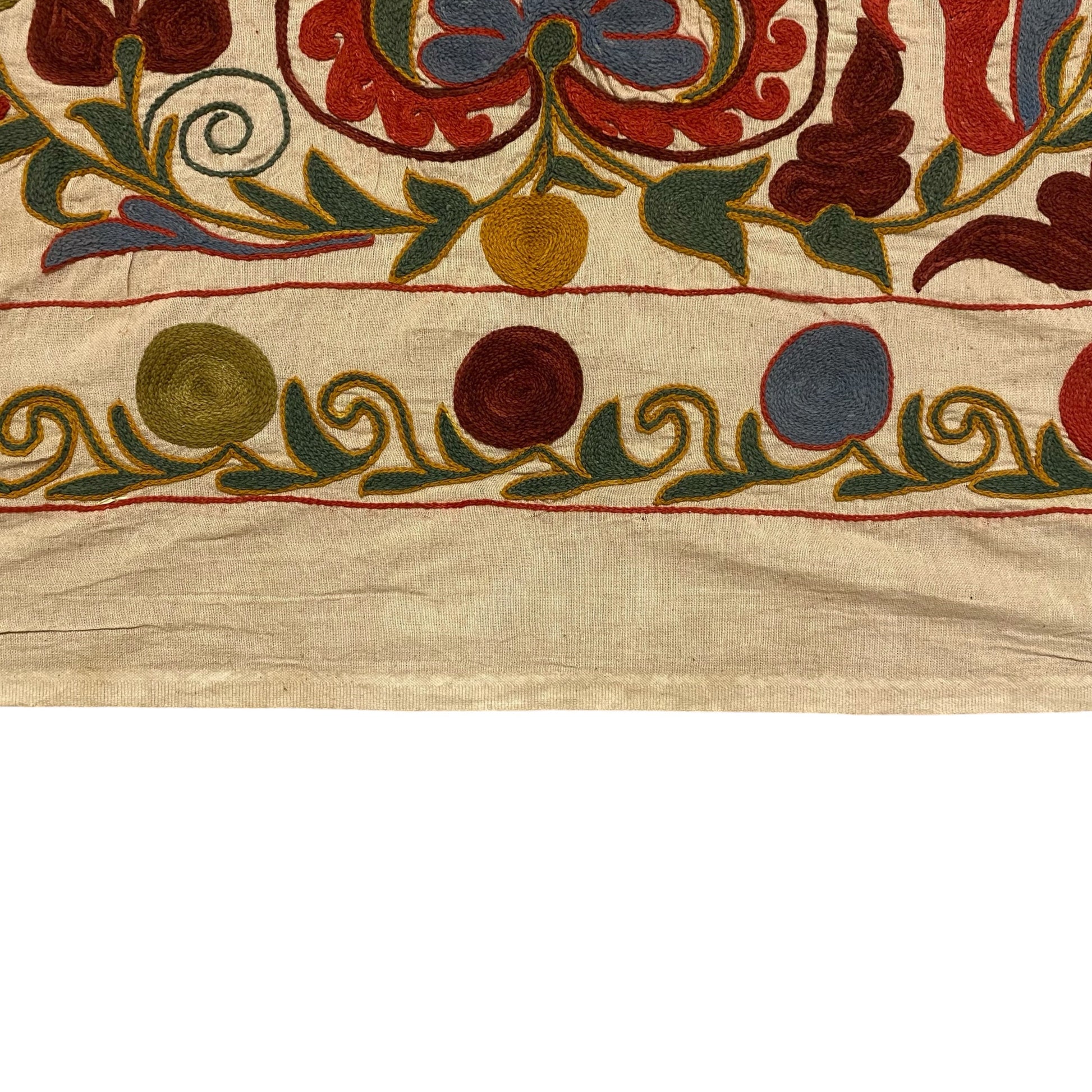 Large Suzani Throw Bed / Table Spread, Blanket, Wall Hanging - Kilim Art Gallery