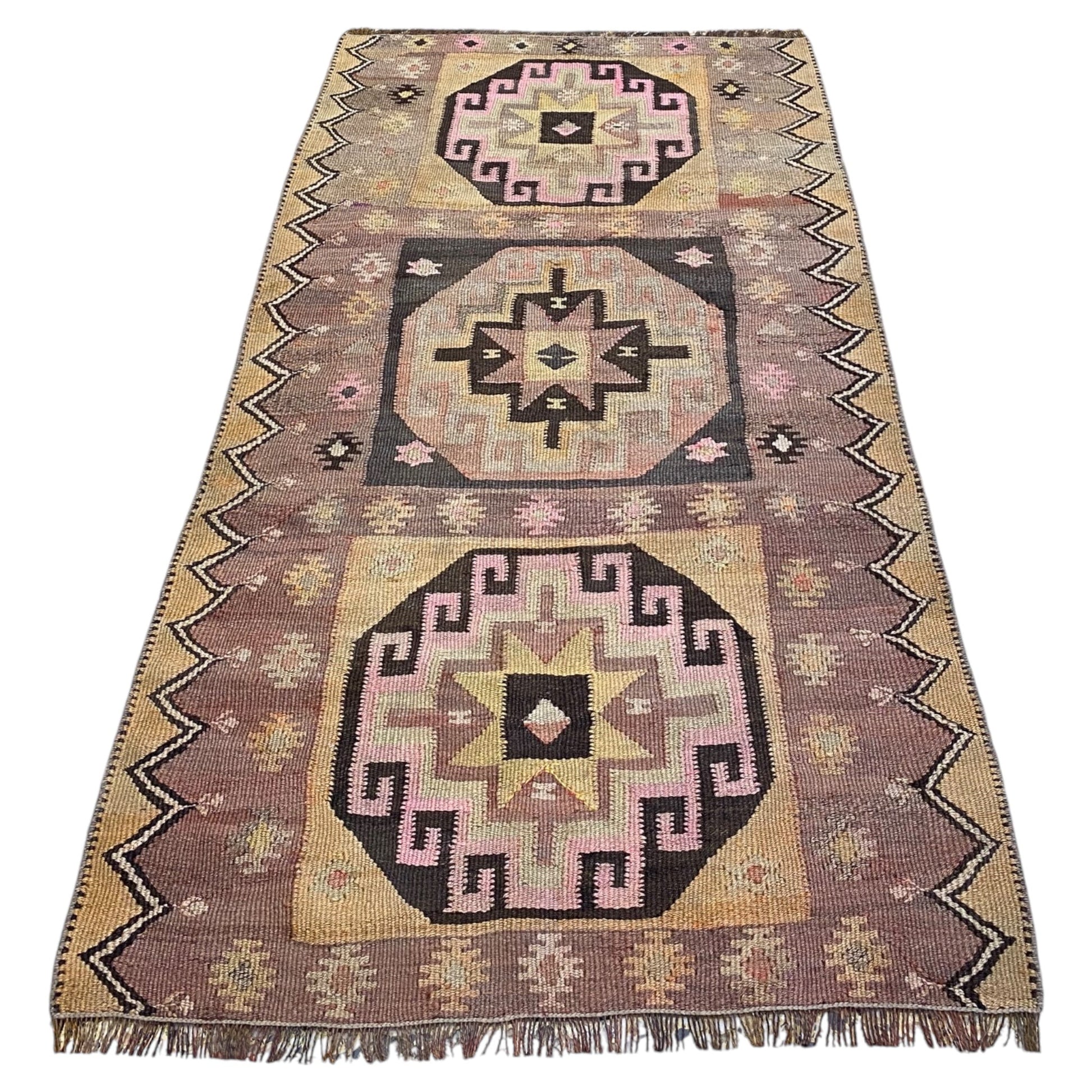 Memling Gul Kars Terekeme Kilim Rug - Kilim Art Gallery
