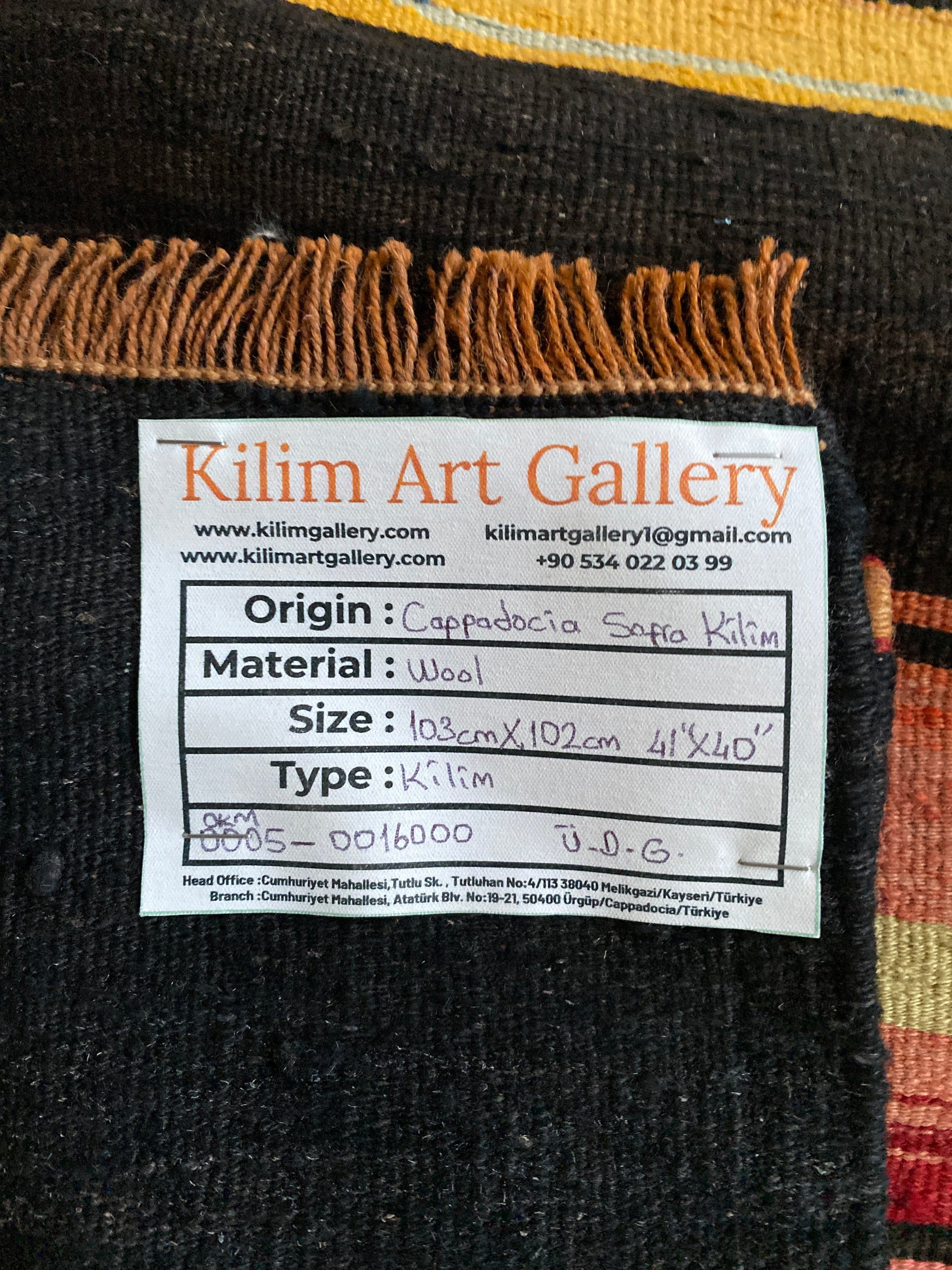 Minimalist Cappadocia Kilim Sofra / Sofraeh - Kilim Art Gallery