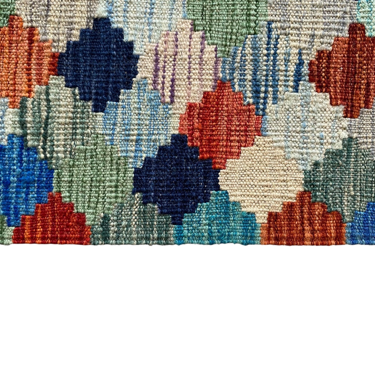 Modern Art Checkered Design Abstract Kilim Runner Rug - Kilim Art Gallery