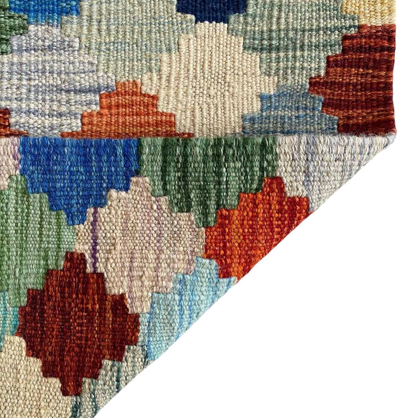 Modern Art Checkered Design Abstract Kilim Runner Rug - Kilim Art Gallery