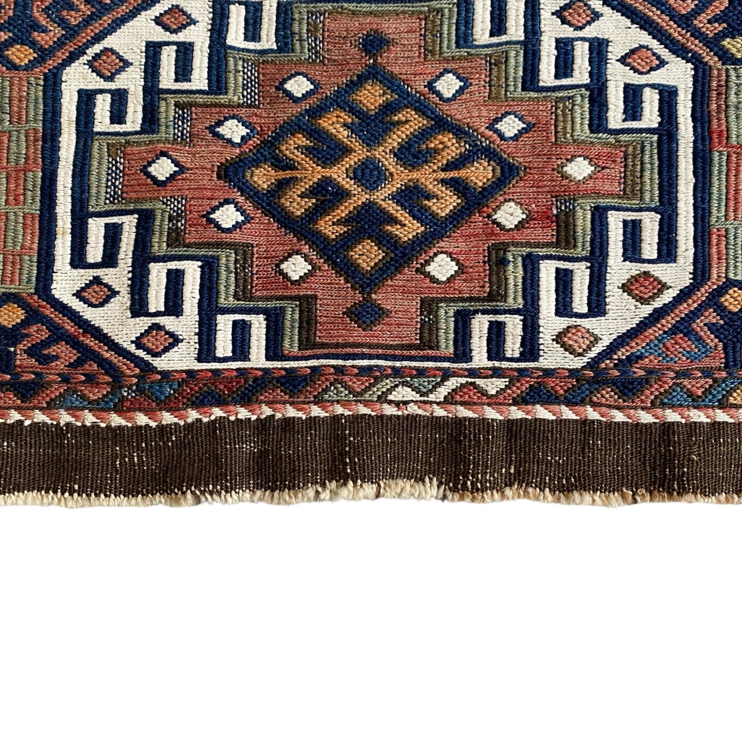 Moghan Memling Gul Ala Chuval Mafrash Soumak Panel - Kilim Art Gallery