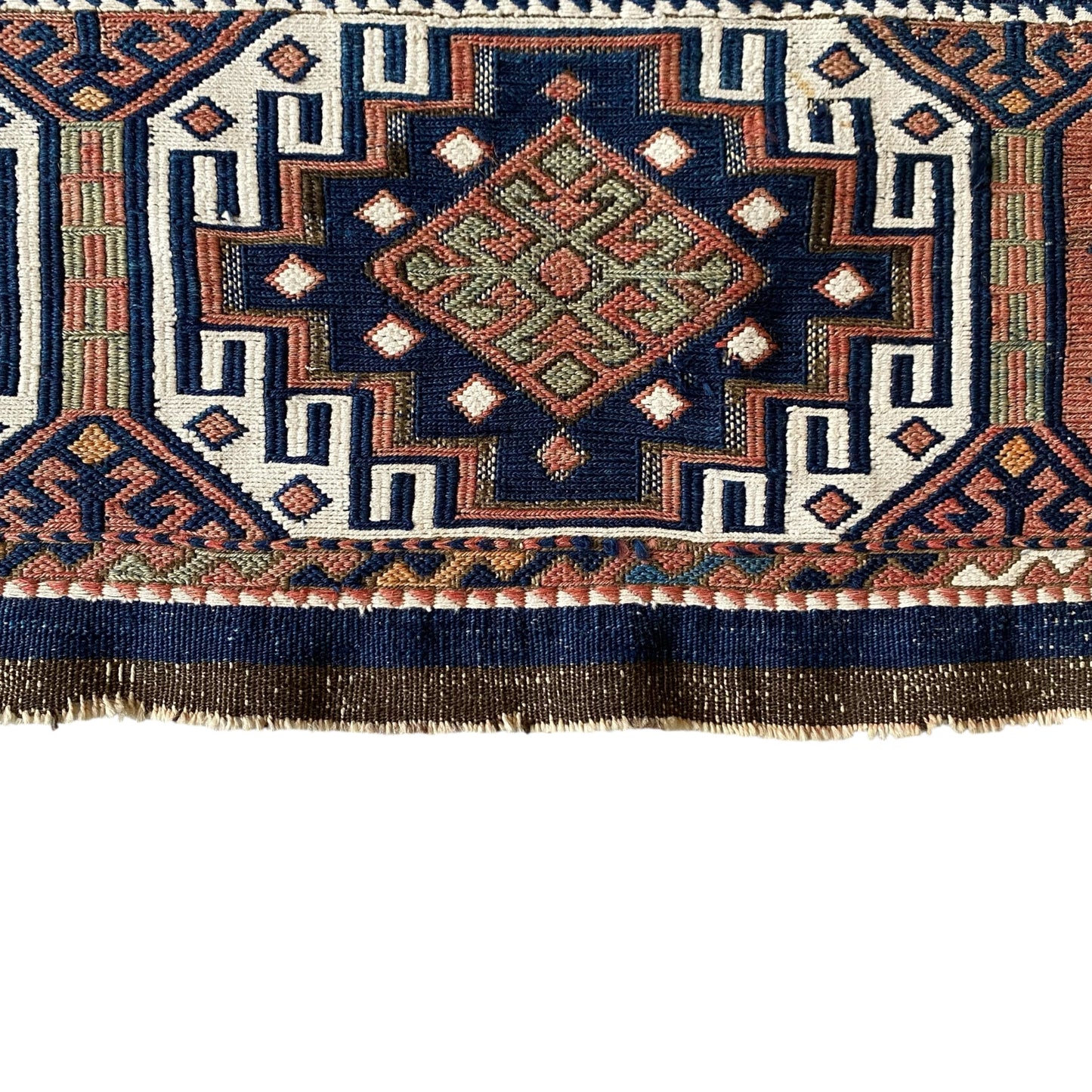 Moghan Memling Gul Ala Chuval Mafrash Soumak Panel - Kilim Art Gallery