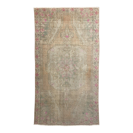 Muted Color Vintage Turkish Oushak Rug - Kilim Art Gallery