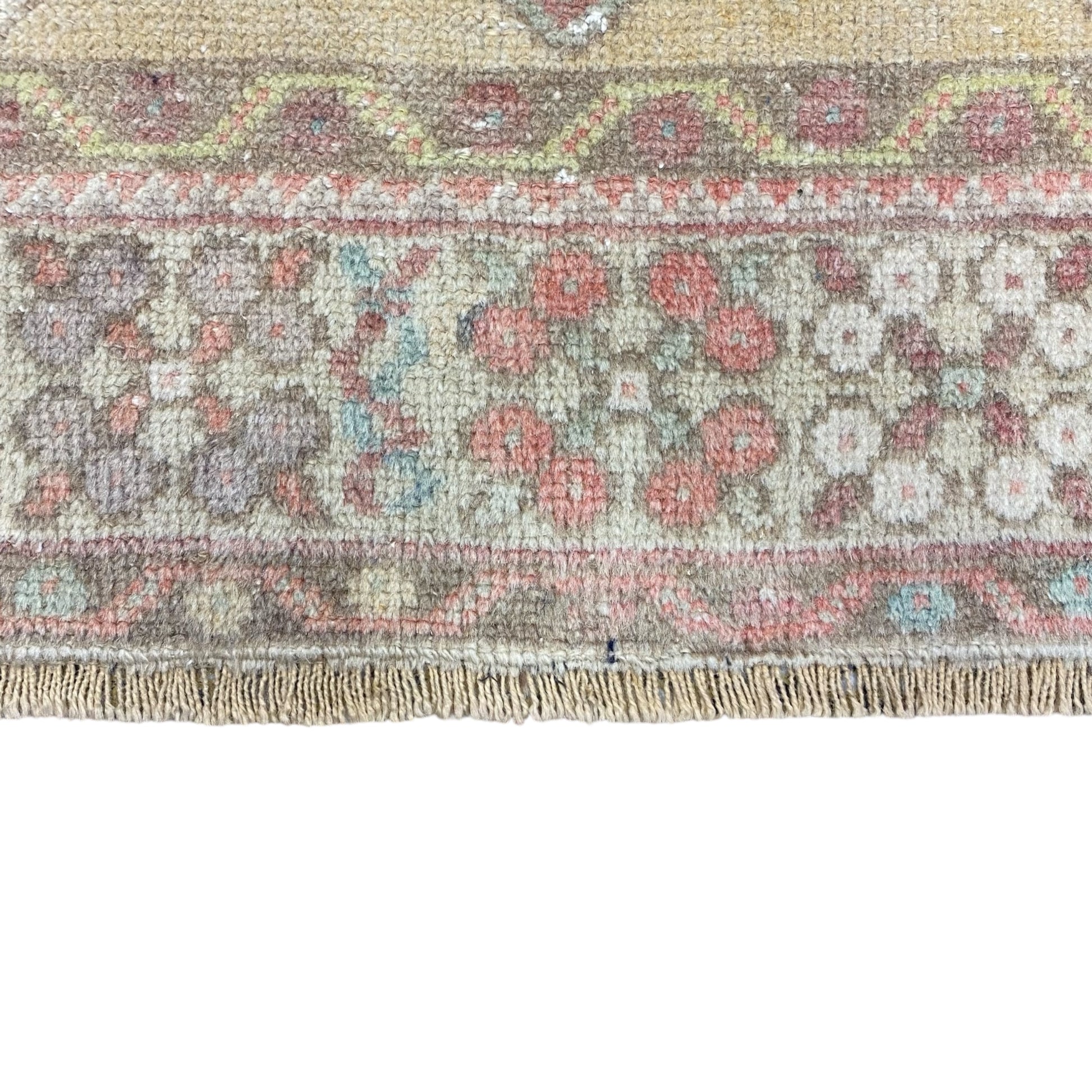 Muted Faded Color Turkish Oushak Rug