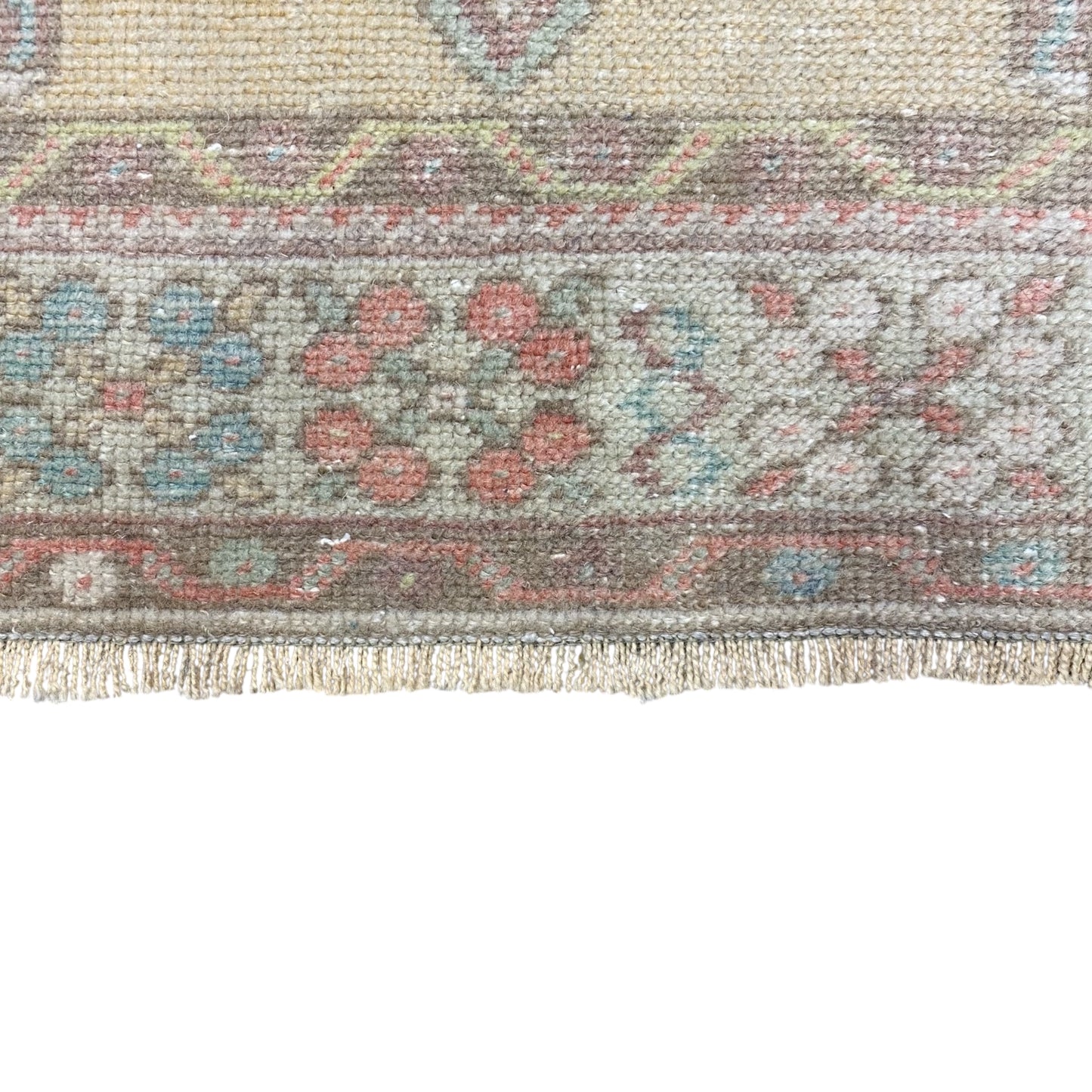 Muted Faded Color Turkish Oushak Rug