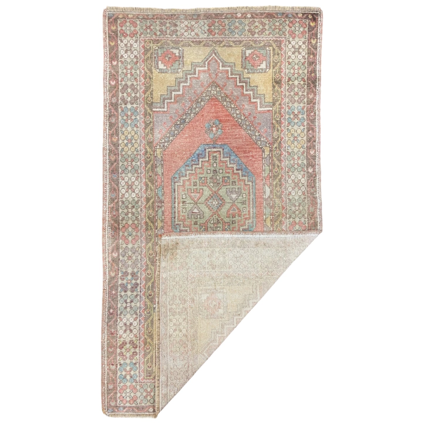 Muted Faded Color Turkish Oushak Rug