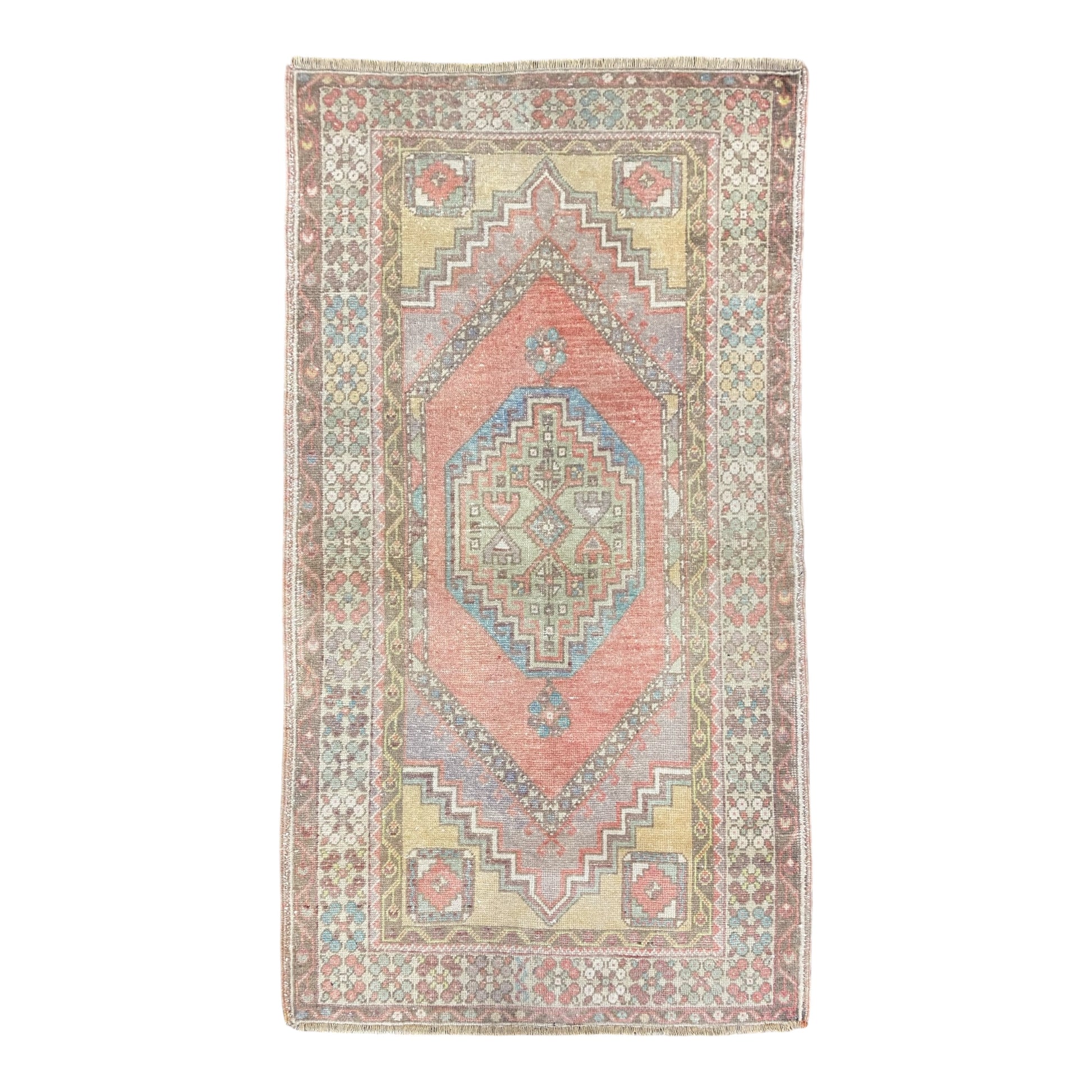 Muted Faded Color Turkish Oushak Rug