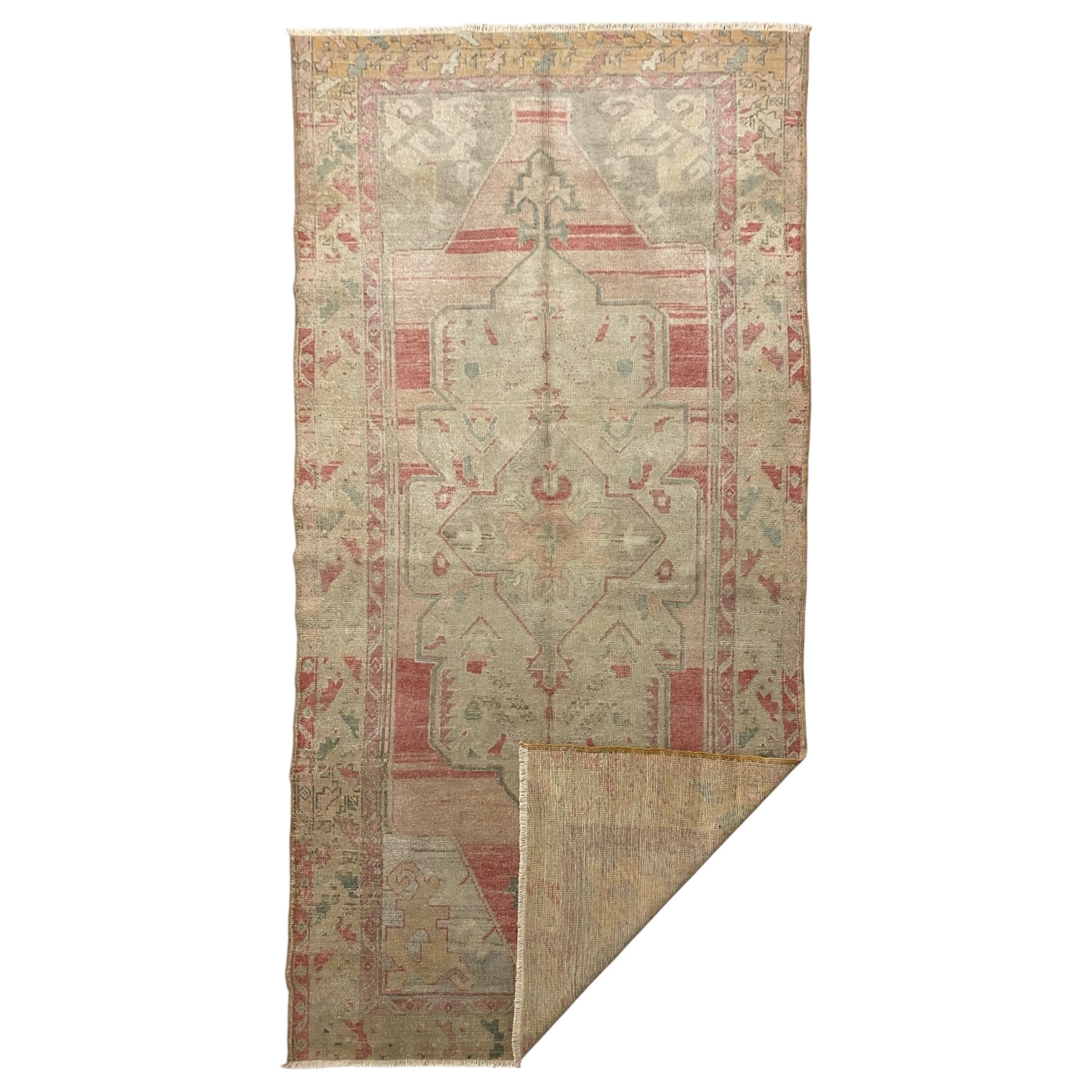 Muted Faded Turkish Oushak Rug with Soft Pastel Colors - Kilim Art Gallery