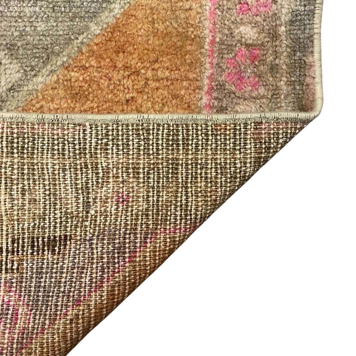 Narrow Vintage Turkish Oushak Runner Rug - Kilim Art Gallery