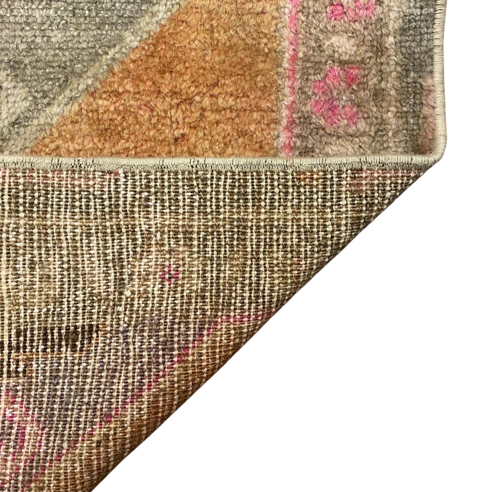 Narrow Vintage Turkish Oushak Runner Rug - Kilim Art Gallery