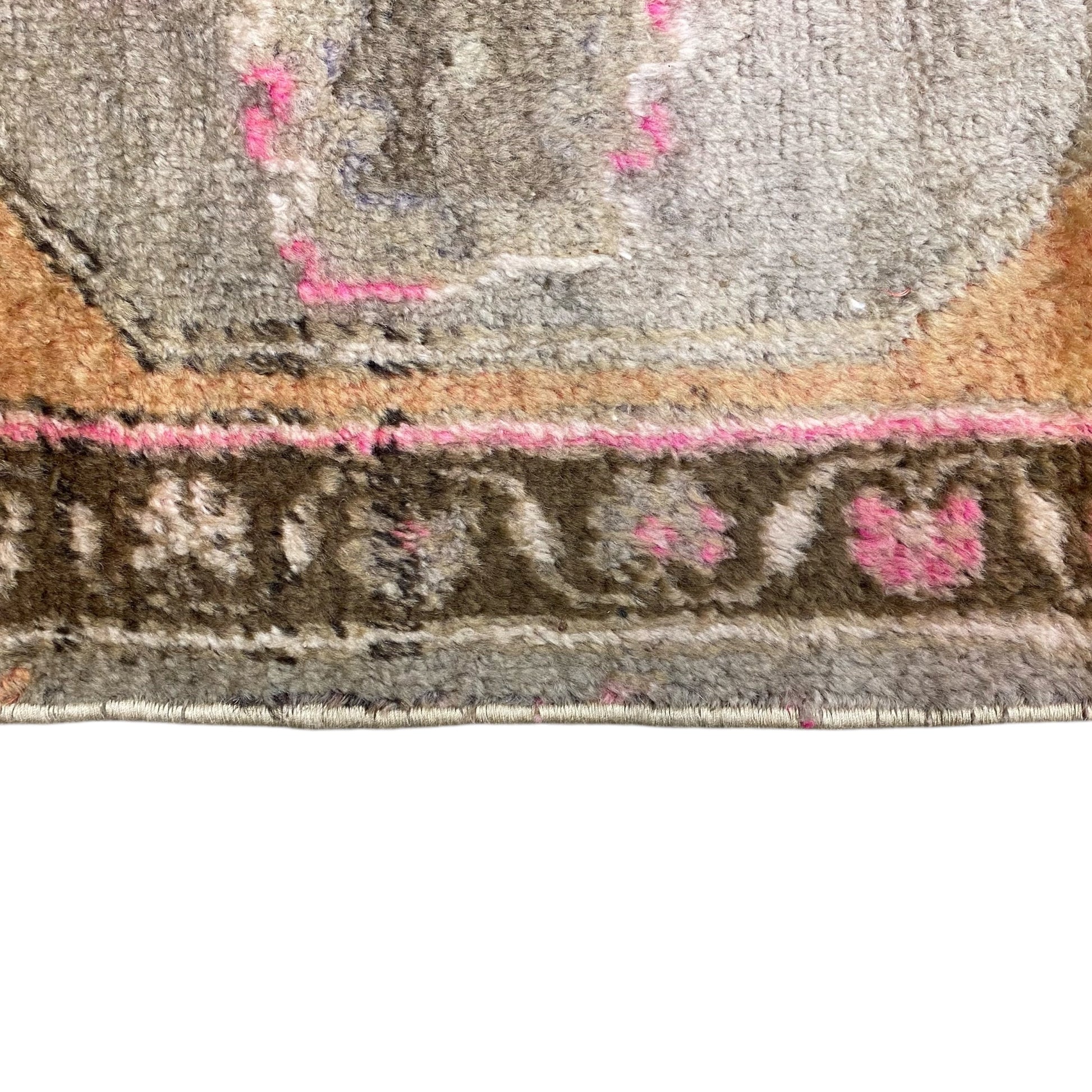 Narrow Vintage Turkish Oushak Runner Rug - Kilim Art Gallery