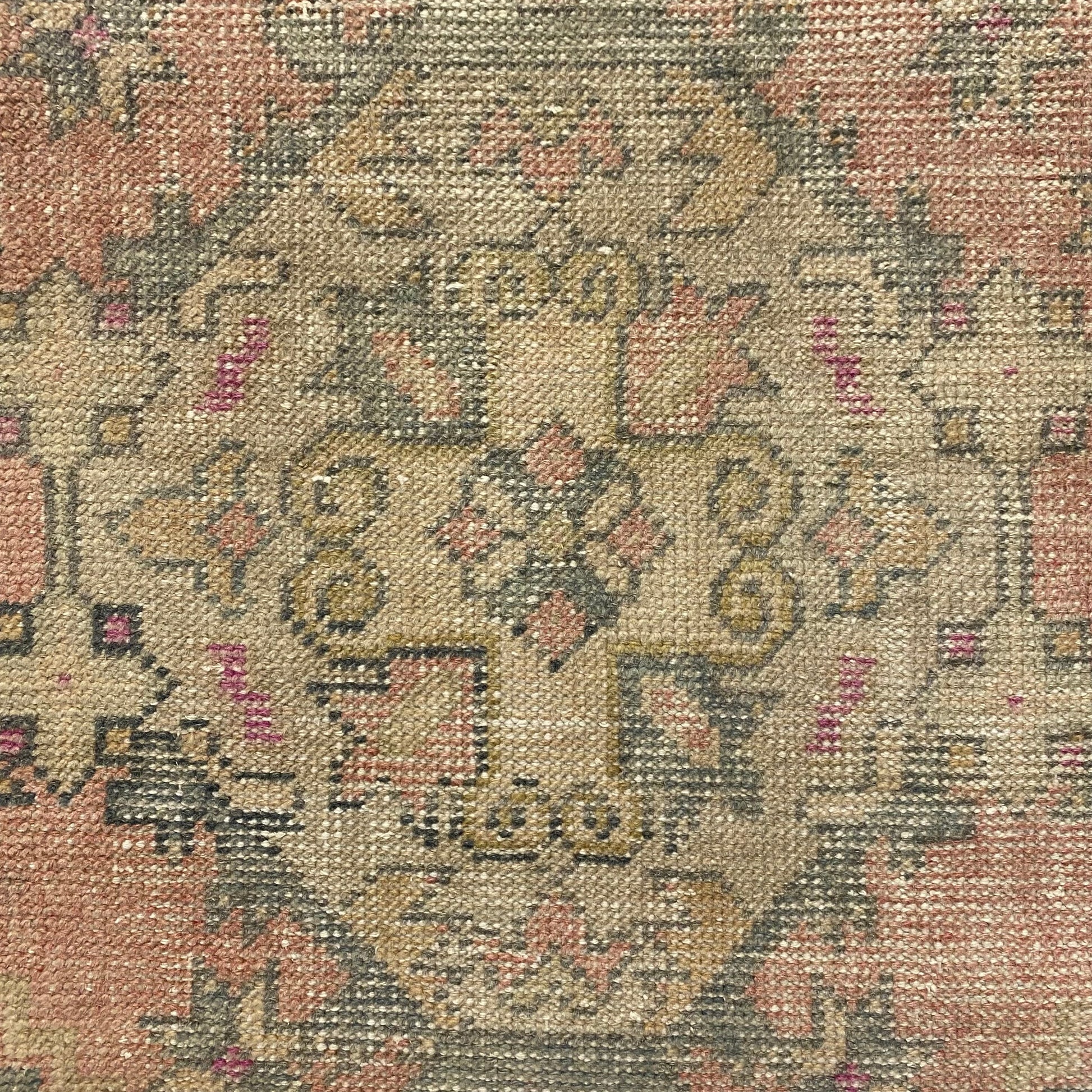 Narrow Vintage Turkish Oushak Runner Rug - Kilim Art Gallery