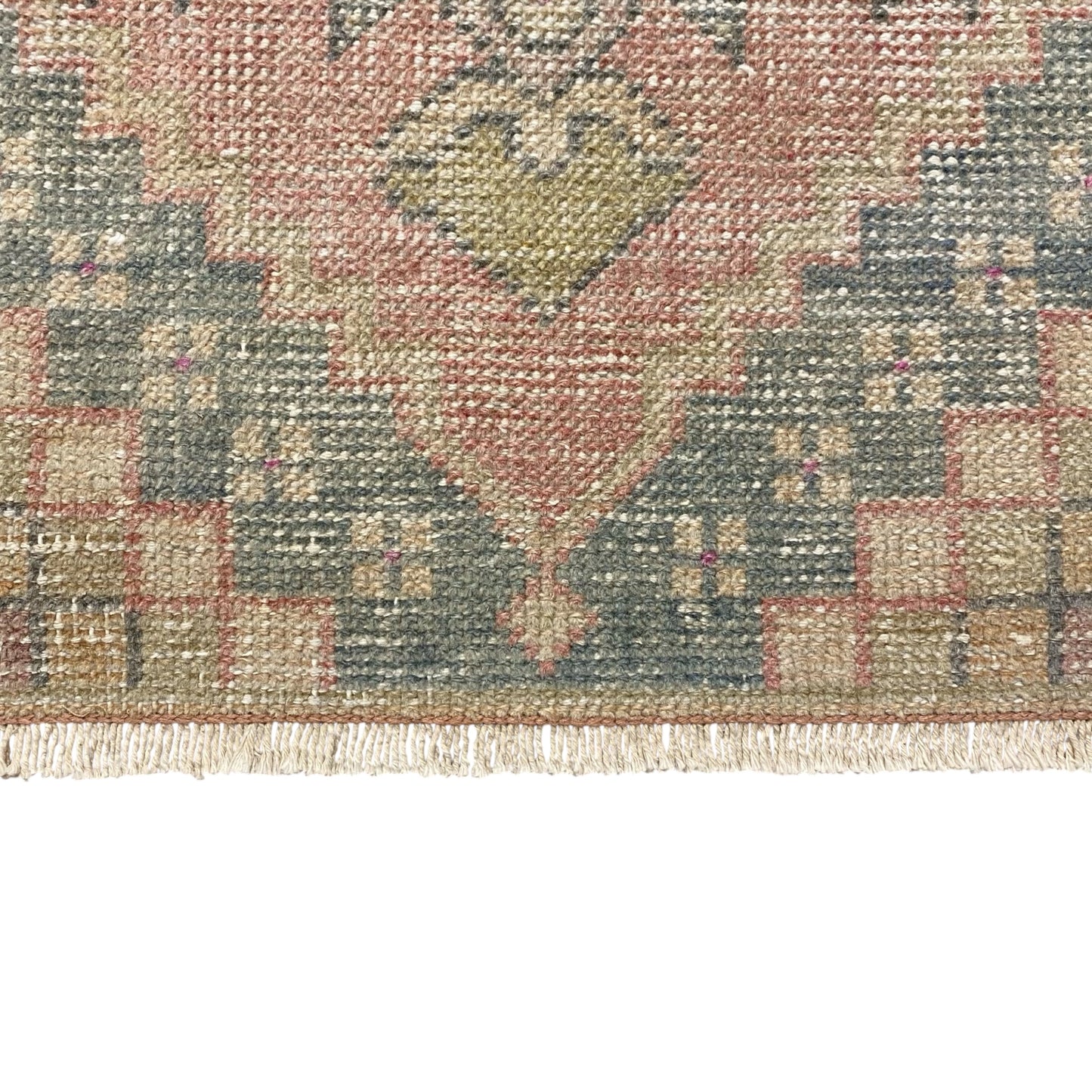 Narrow Vintage Turkish Oushak Runner Rug - Kilim Art Gallery