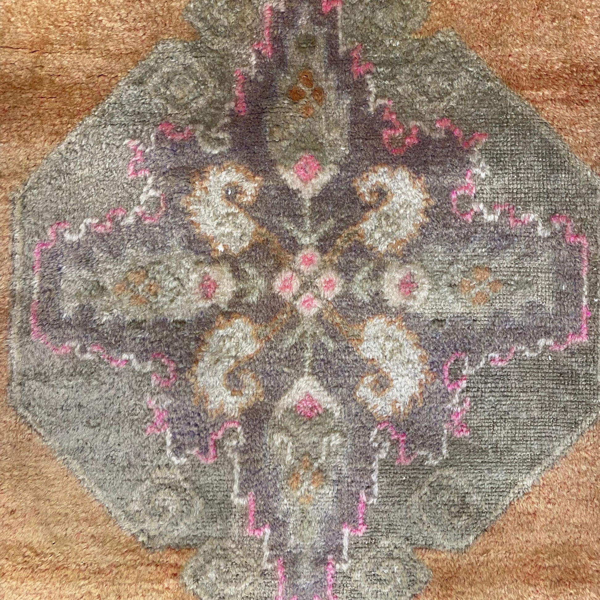 Narrow Vintage Turkish Oushak Runner Rug - Kilim Art Gallery