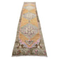 Narrow Vintage Turkish Oushak Runner Rug