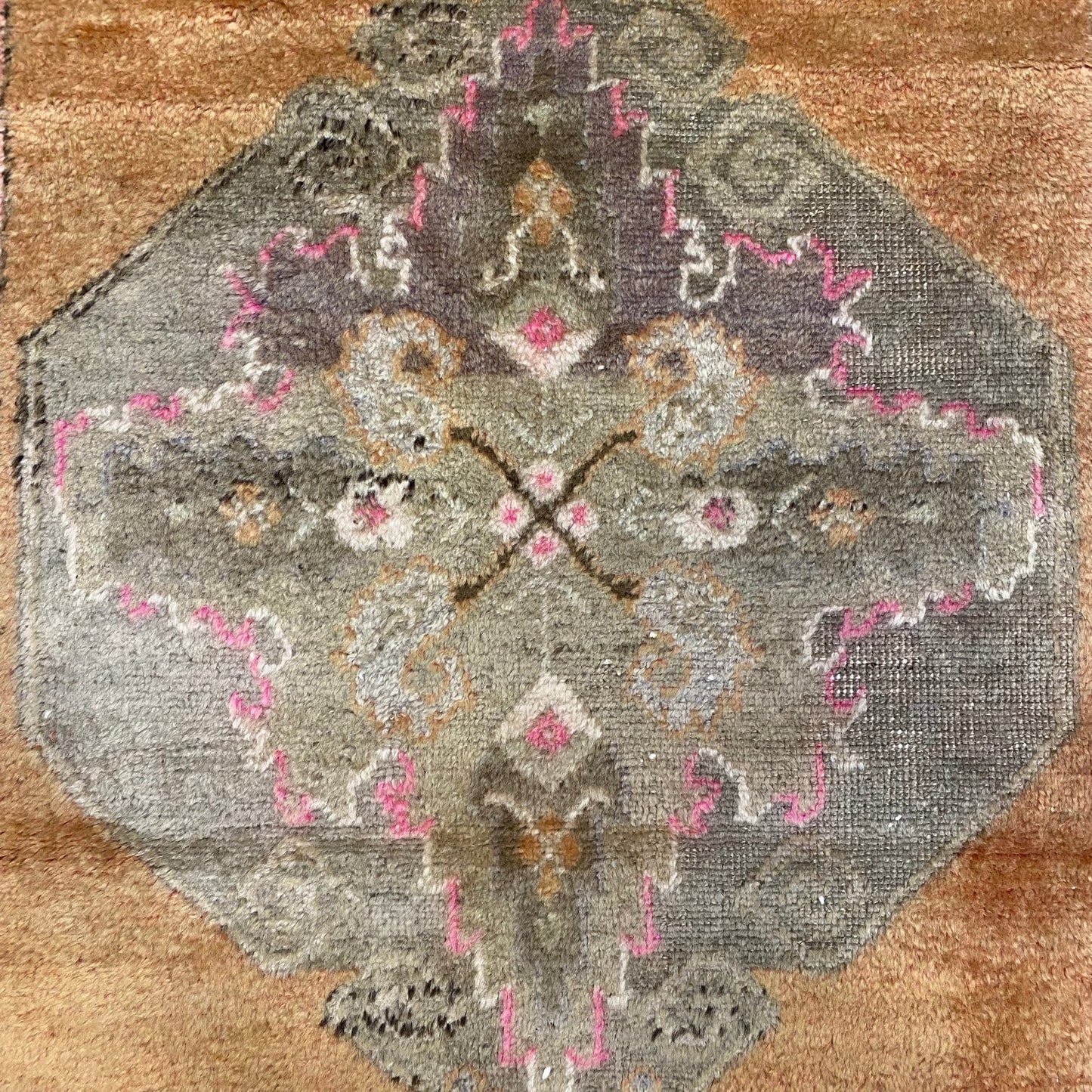 Narrow Vintage Turkish Oushak Runner Rug - Kilim Art Gallery