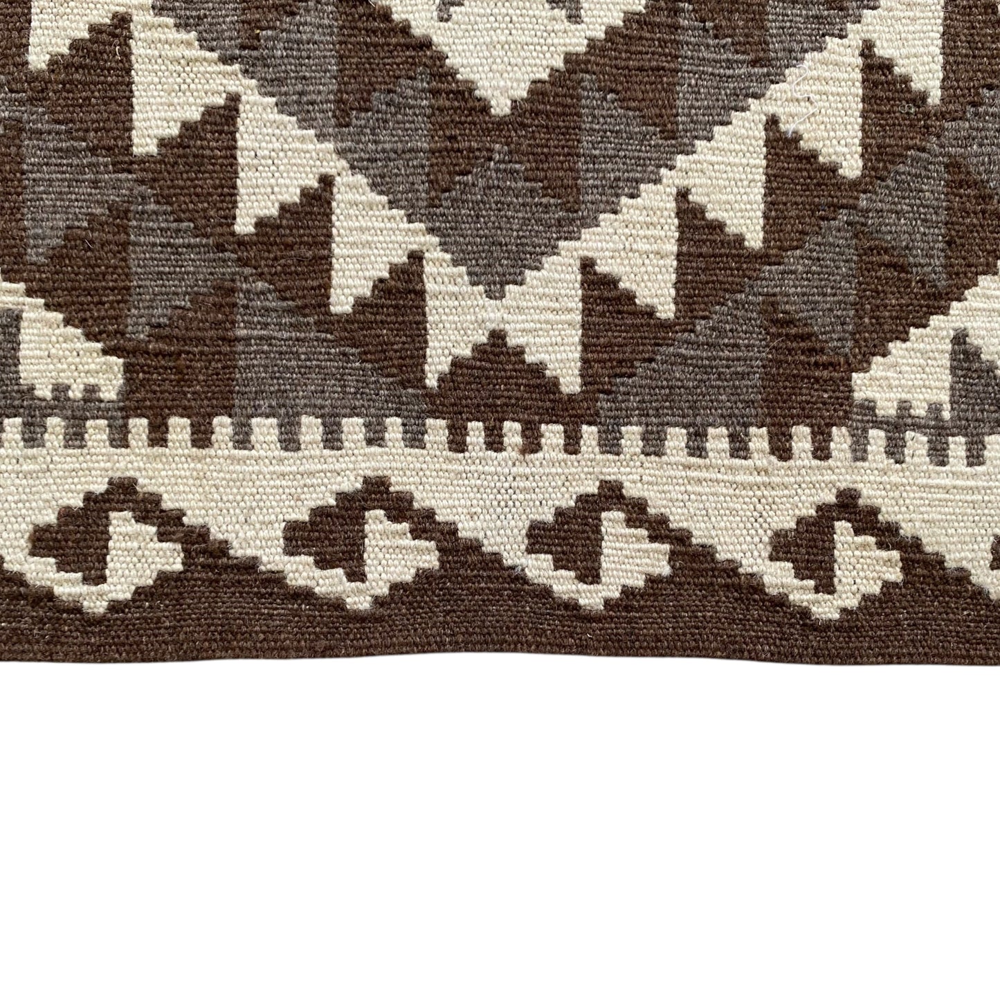 Natural Undyed Geometric Kilim Rug Kelim - Kilim Art Gallery