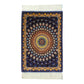 Navy Blue Peacock Silk Rug - Kilim Art Gallery