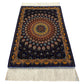 Navy Blue Peacock Silk Rug - Kilim Art Gallery