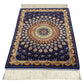 Navy Blue Peacock Silk Rug - Kilim Art Gallery