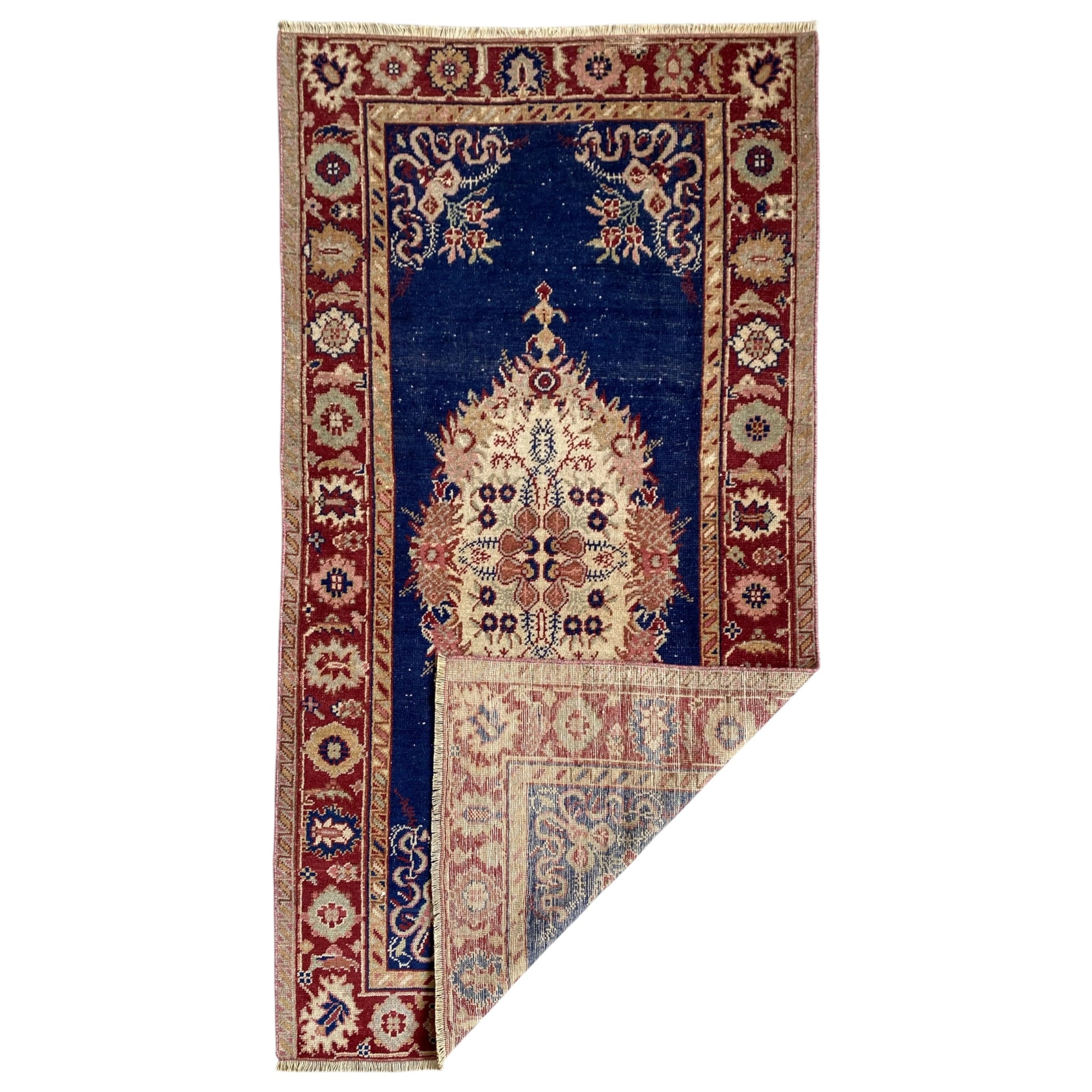 Navy Blue Turkish Güney Carpet Rug - Kilim Art Gallery