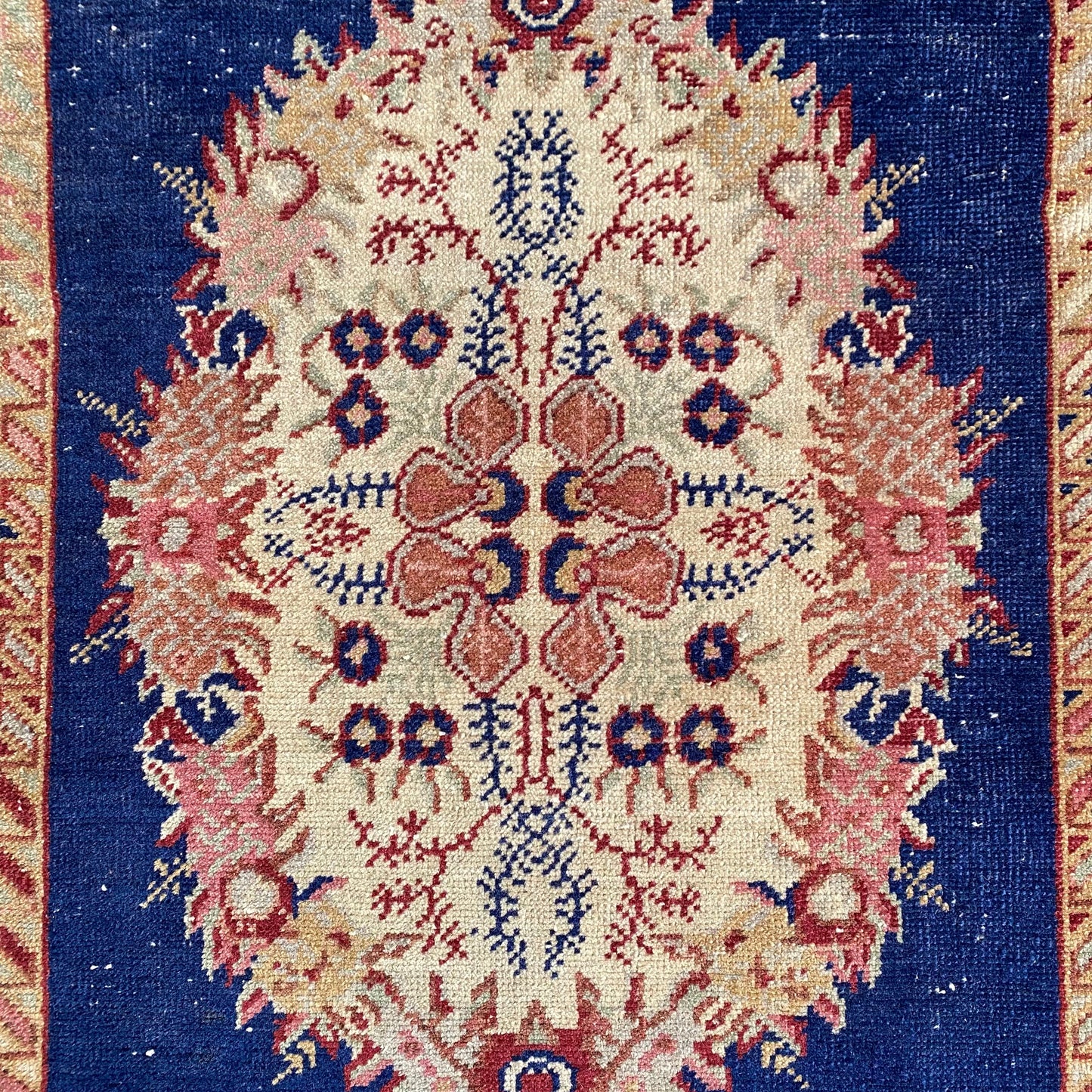Navy Blue Turkish Güney Carpet Rug - Kilim Art Gallery