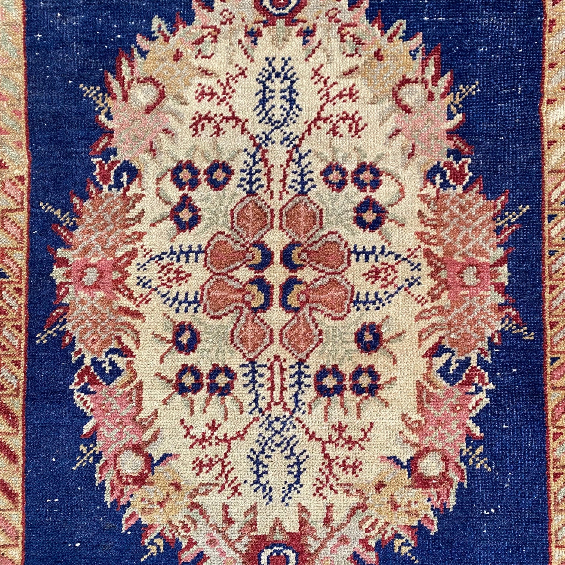 Navy Blue Turkish Güney Carpet Rug - Kilim Art Gallery