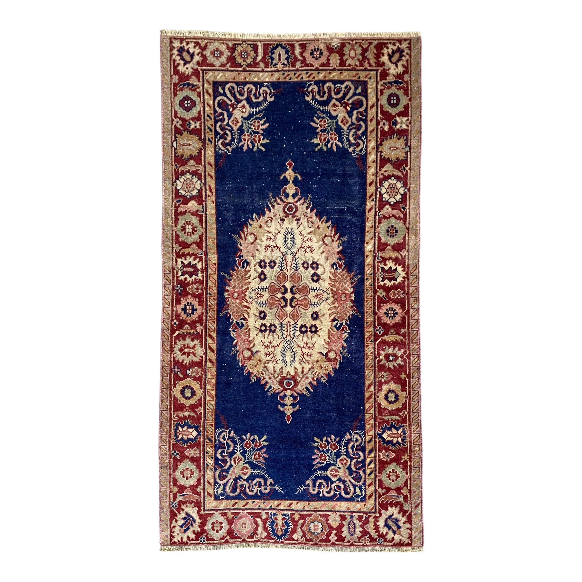 Navy Blue Turkish Güney Carpet Rug - Kilim Art Gallery