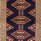 Navy Blue Turkmen Sultan Buhara Small Rug - Kilim Art Gallery