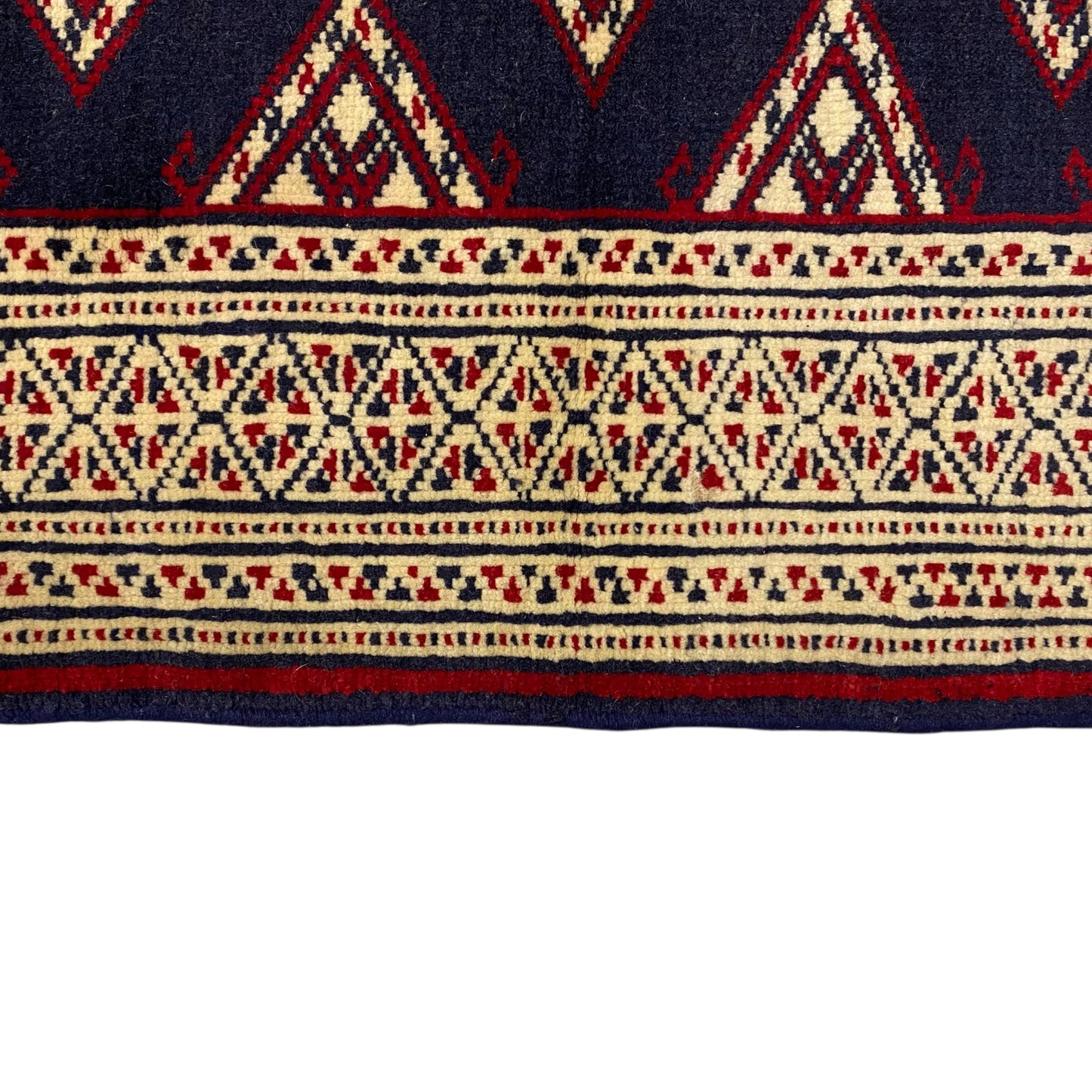 Navy Blue Turkmen Sultan Buhara Small Rug - Kilim Art Gallery