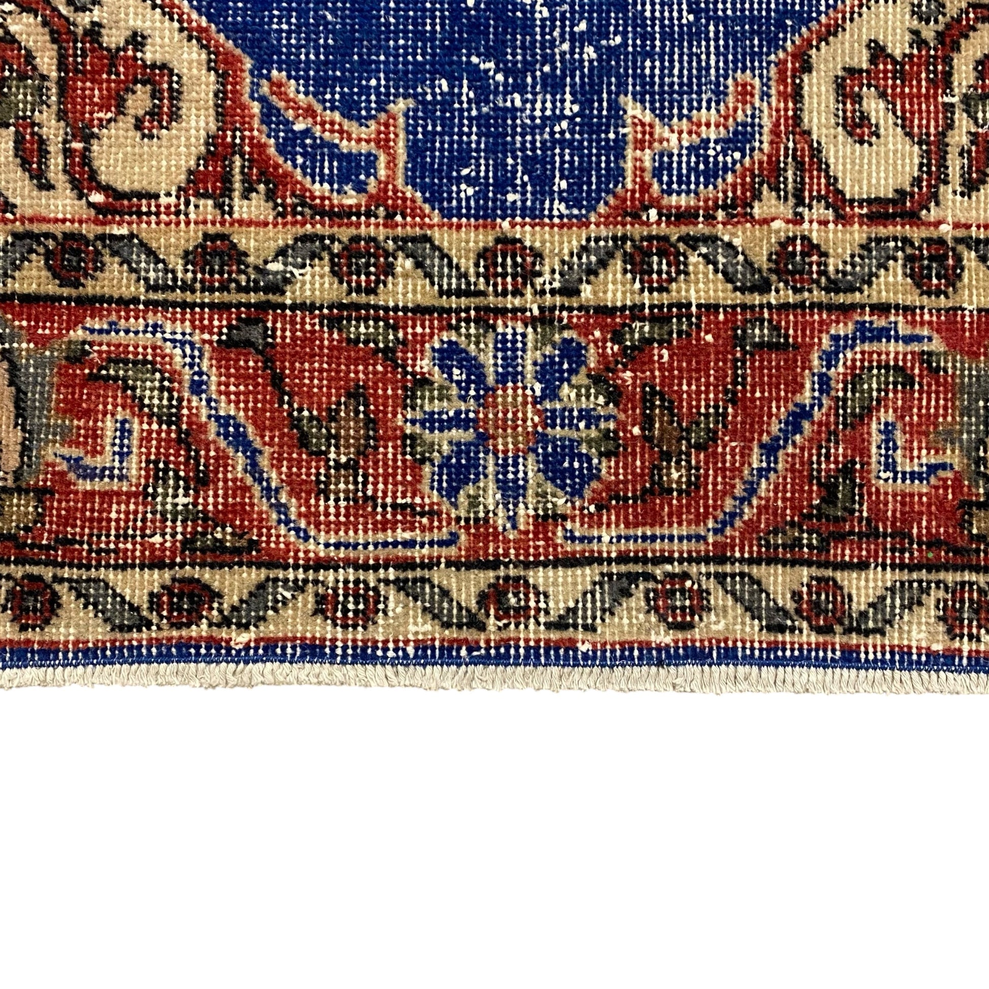 Navy Blue Vintage Turkish Oushak Rug - Kilim Art Gallery