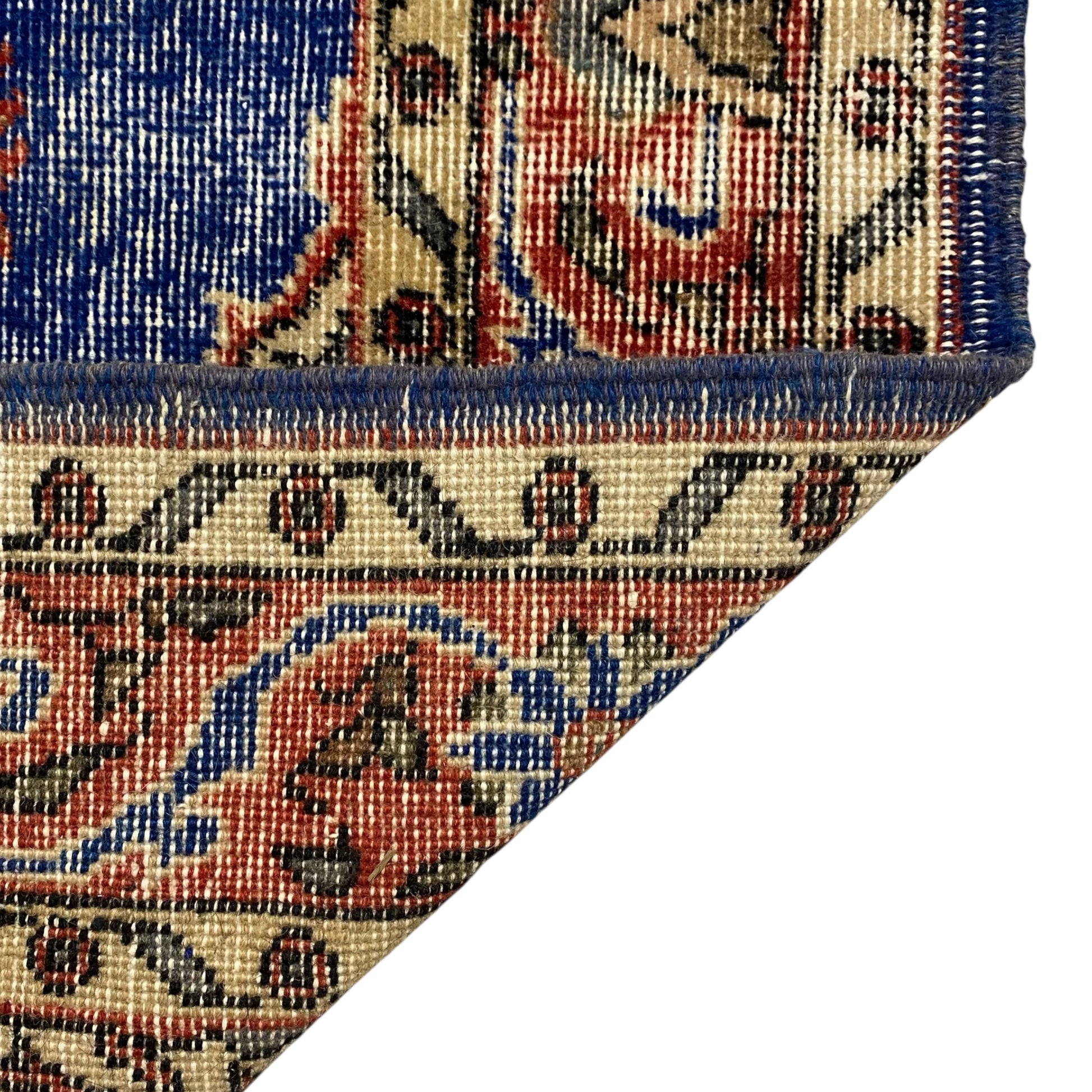 Navy Blue Vintage Turkish Oushak Rug - Kilim Art Gallery