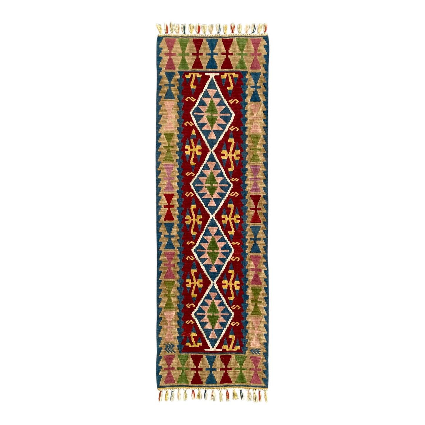 New Turkish Kayseri Kilim Runner Rug - Kilim Art Gallery