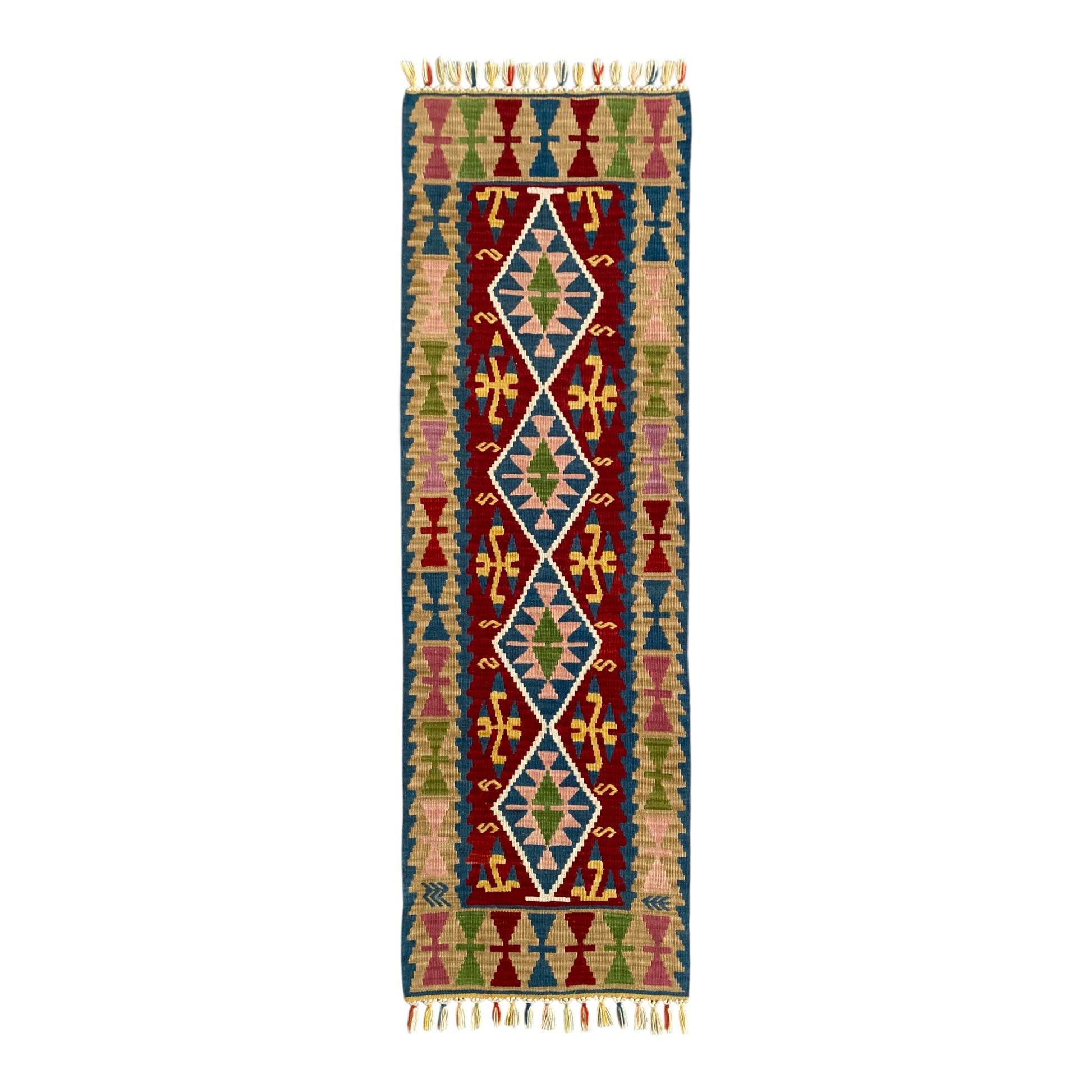 New Turkish Kayseri Kilim Runner Rug - Kilim Art Gallery
