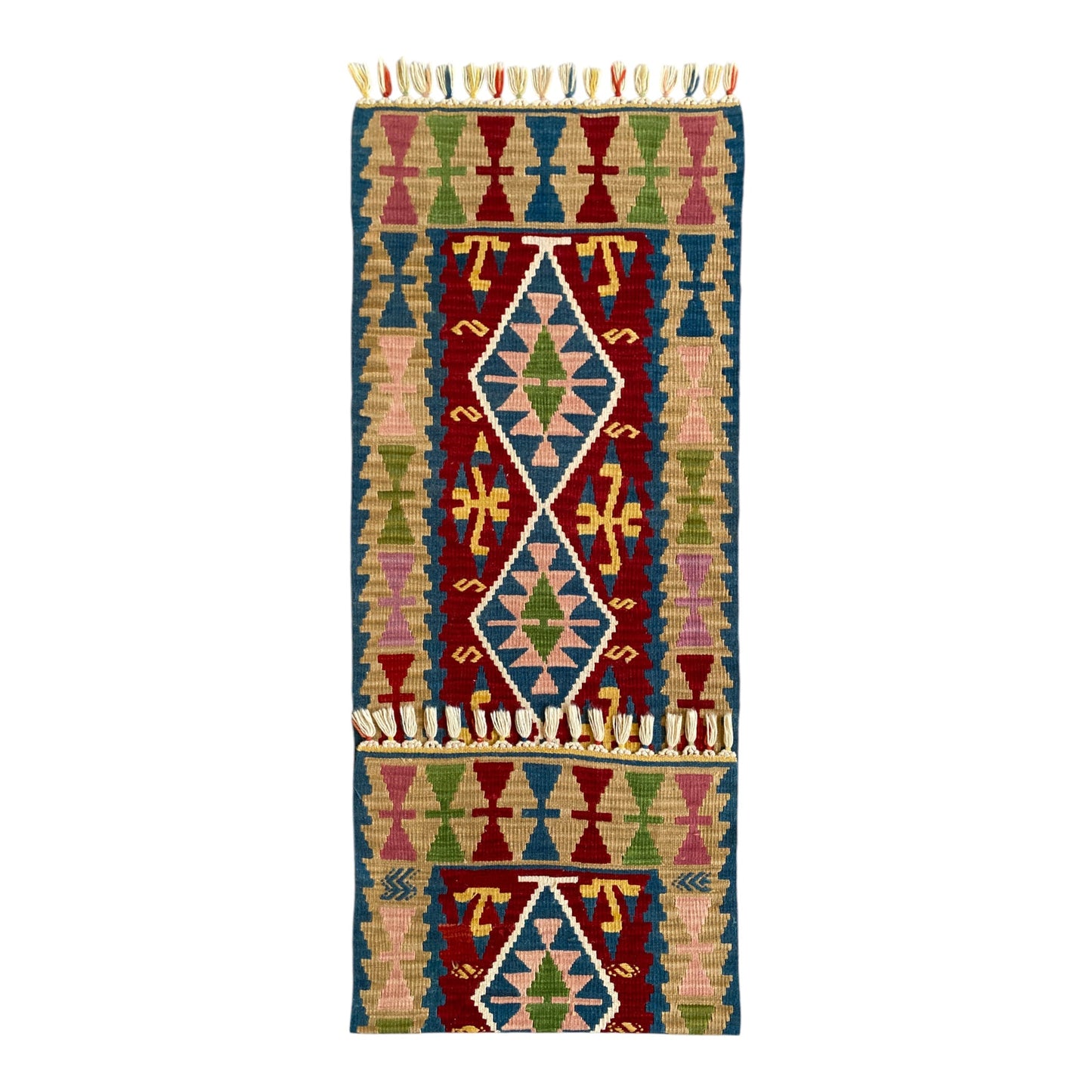 New Turkish Kayseri Kilim Runner Rug - Kilim Art Gallery