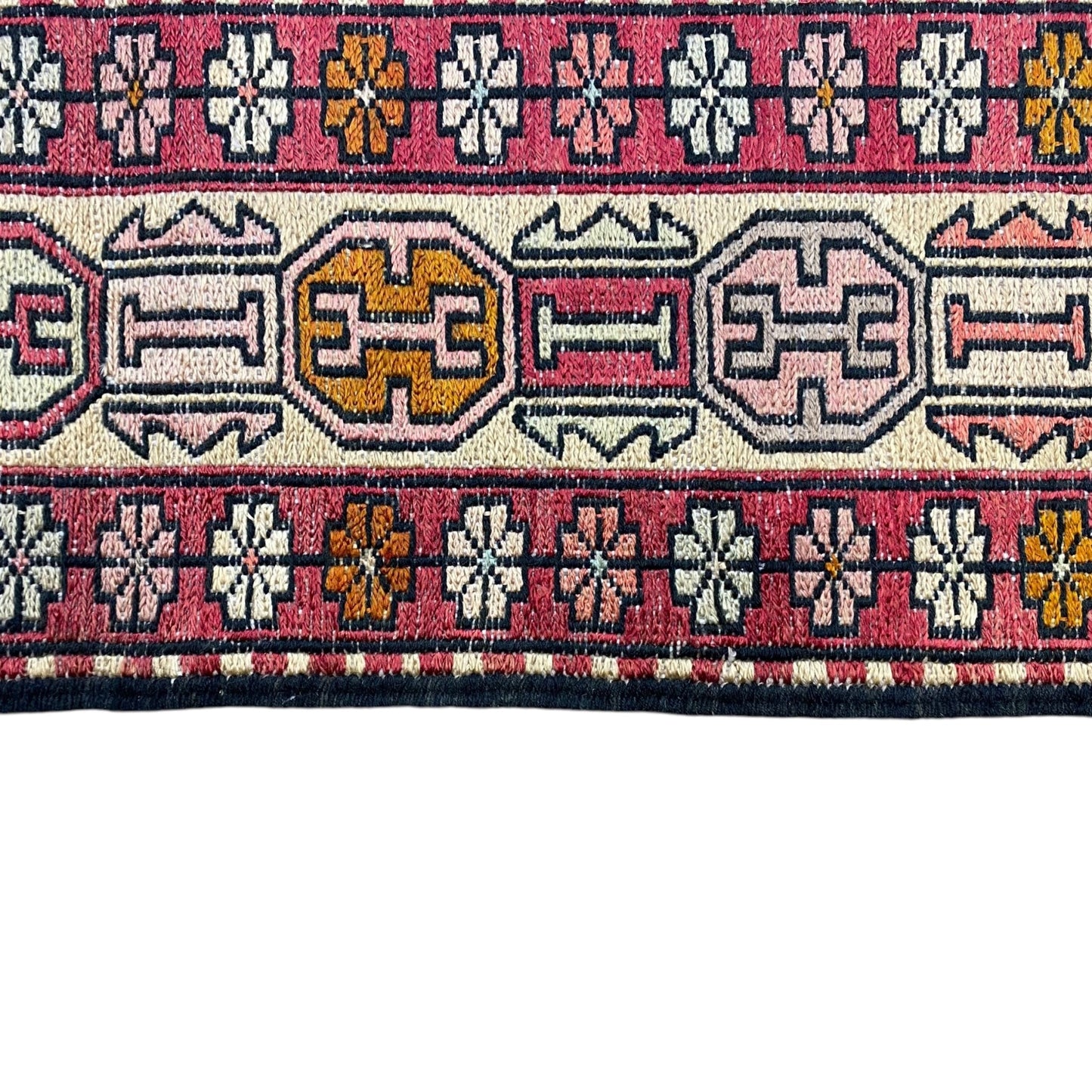 Noah's Ark Design Silk Soumak Rug - Kilim Art Gallery