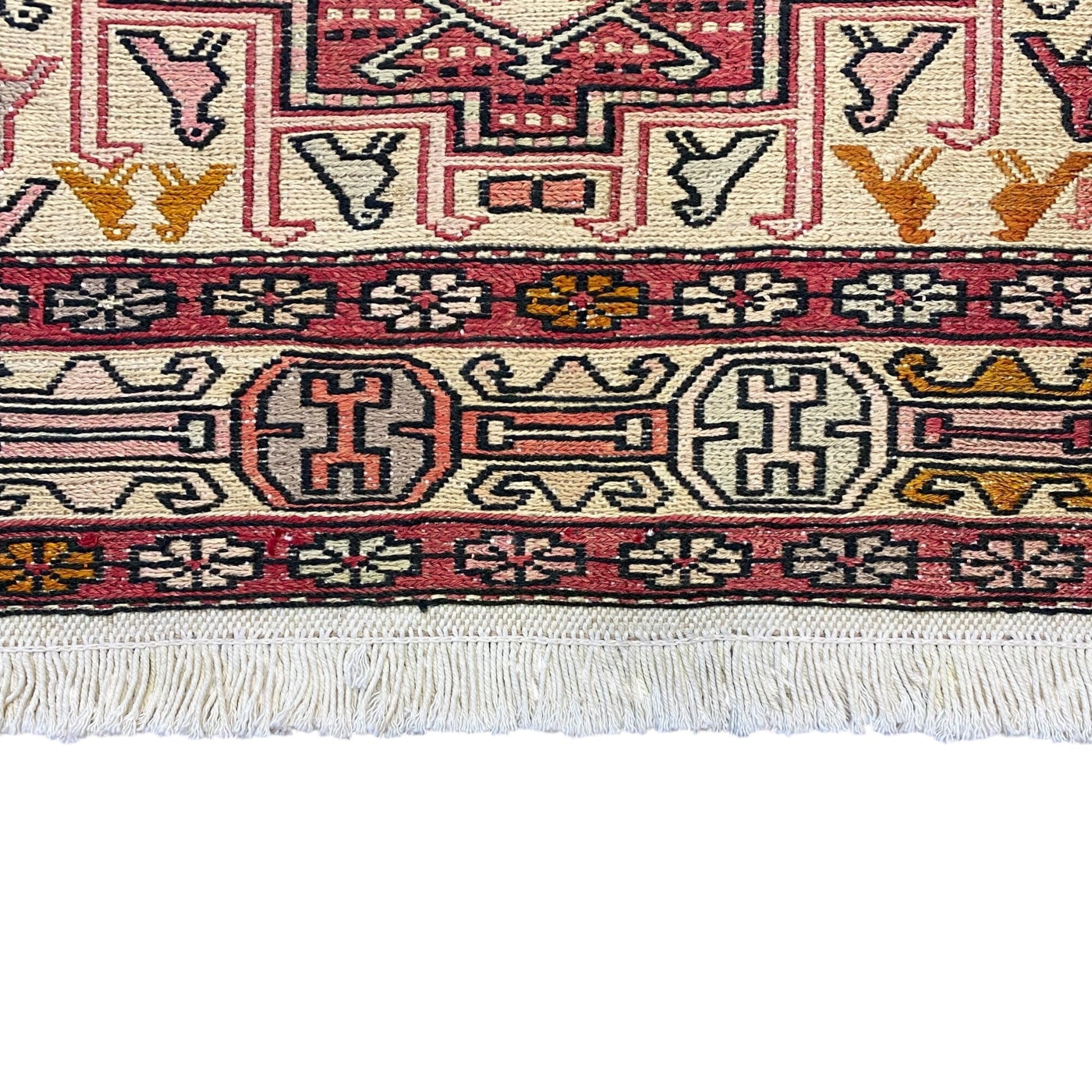 Noah's Ark Design Silk Soumak Rug - Kilim Art Gallery