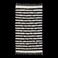 Nordic Scandinavian Style Black and White Striped Turkish Siirt Blanket Kilim Rug - Kilim Art Gallery