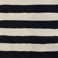 Nordic Scandinavian Style Black and White Striped Turkish Siirt Blanket Kilim Rug - Kilim Art Gallery
