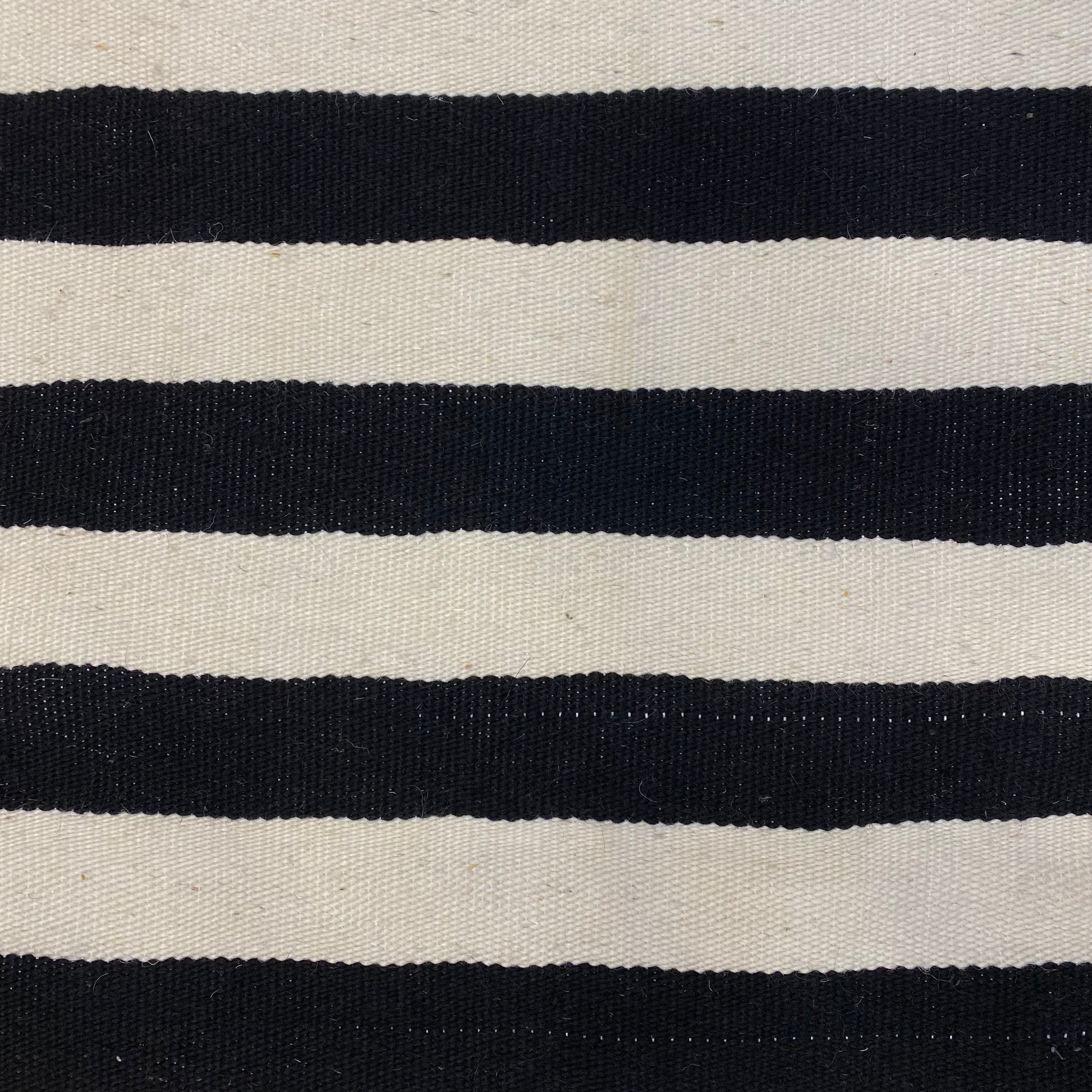 Nordic Scandinavian Style Black and White Striped Turkish Siirt Blanket Kilim Rug - Kilim Art Gallery