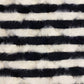 Nordic Scandinavian Style Black and White Striped Turkish Siirt Blanket Kilim Rug - Kilim Art Gallery