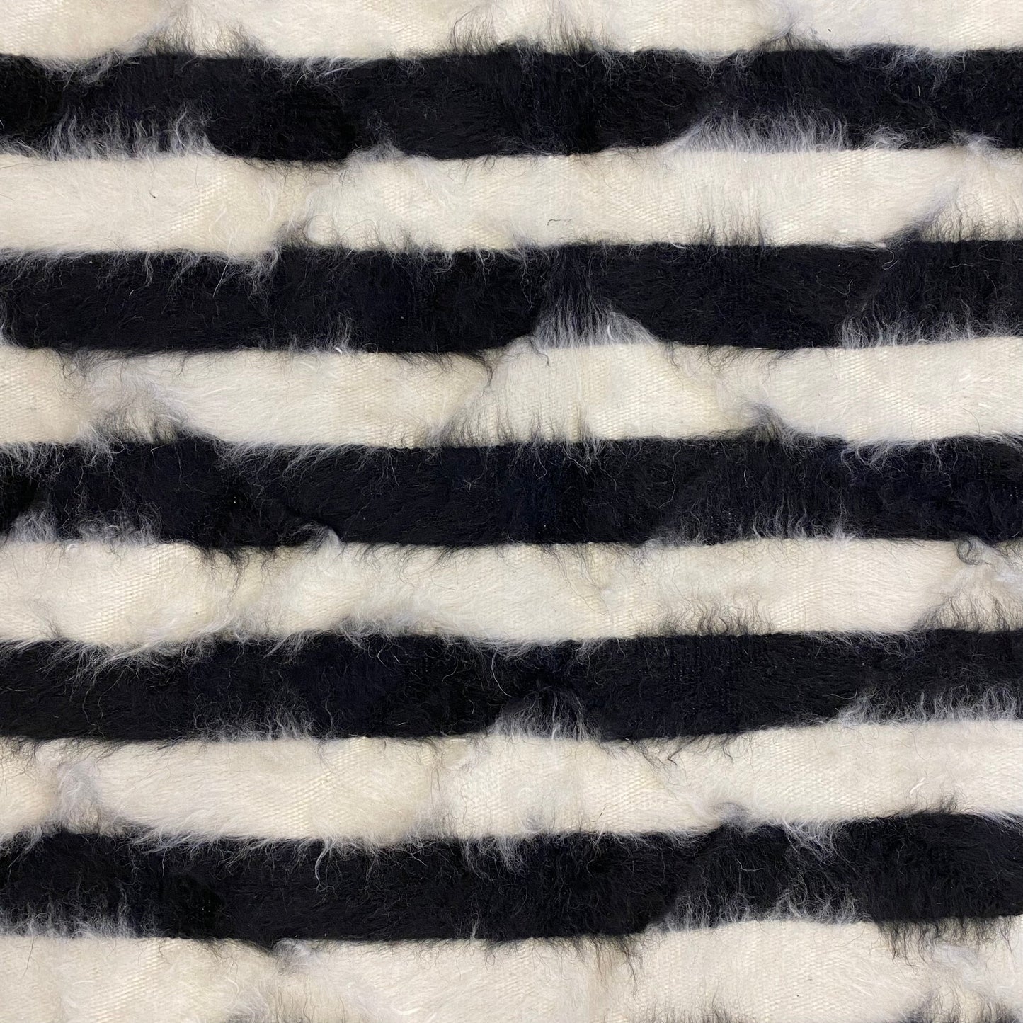 Nordic Scandinavian Style Black and White Striped Turkish Siirt Blanket Kilim Rug - Kilim Art Gallery