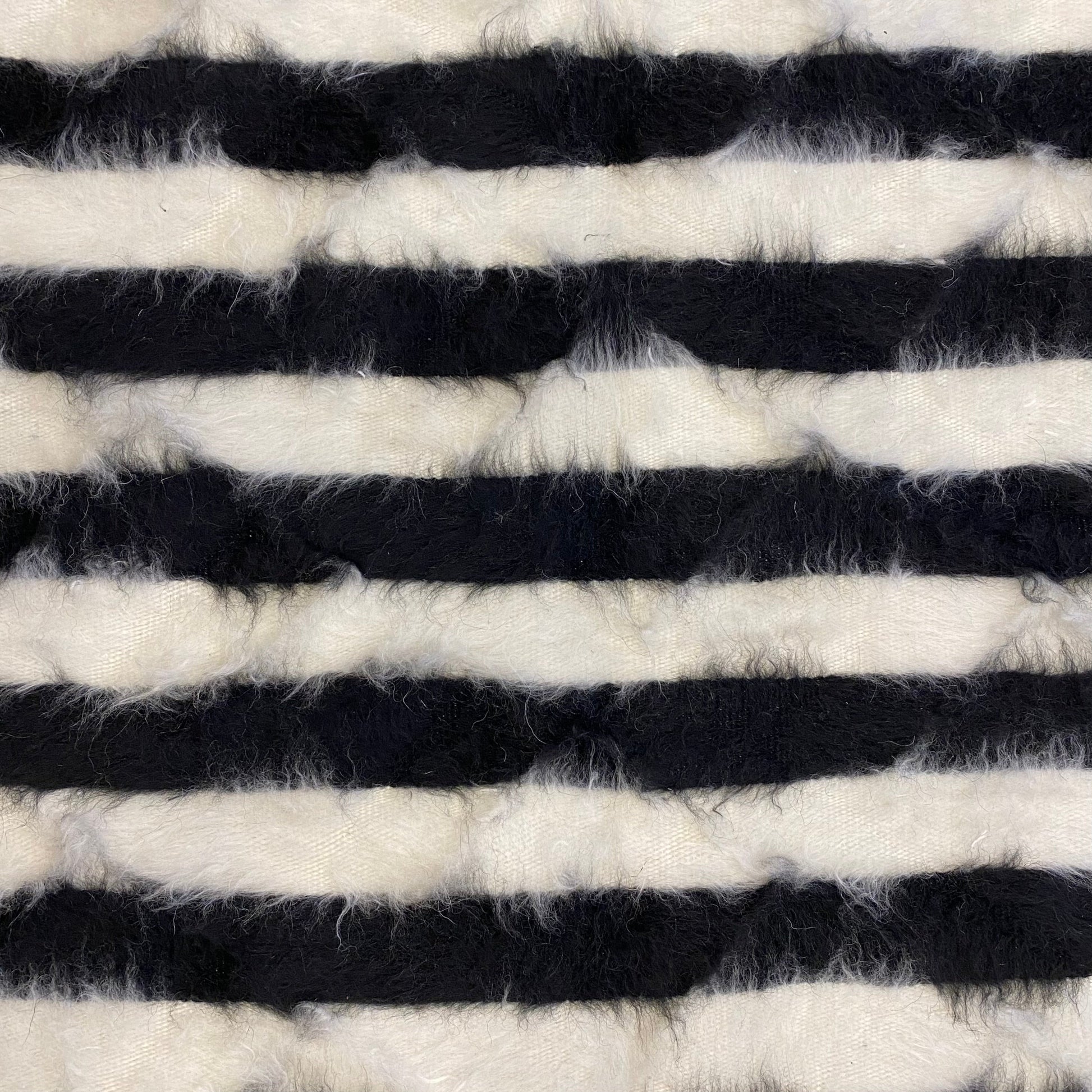 Nordic Scandinavian Style Black and White Striped Turkish Siirt Blanket Kilim Rug - Kilim Art Gallery