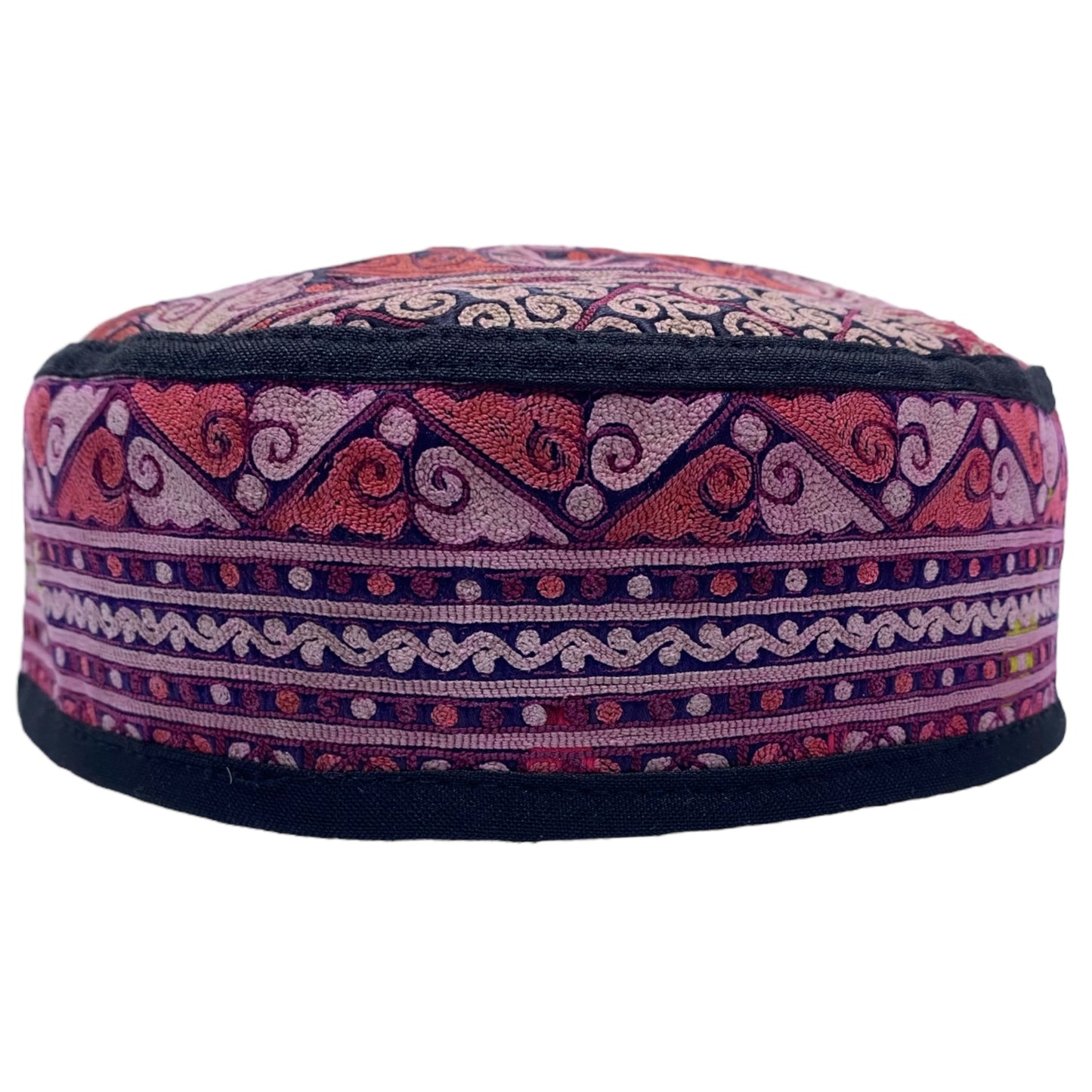 Orange White Turkmen Hat - Kilim Art Gallery
