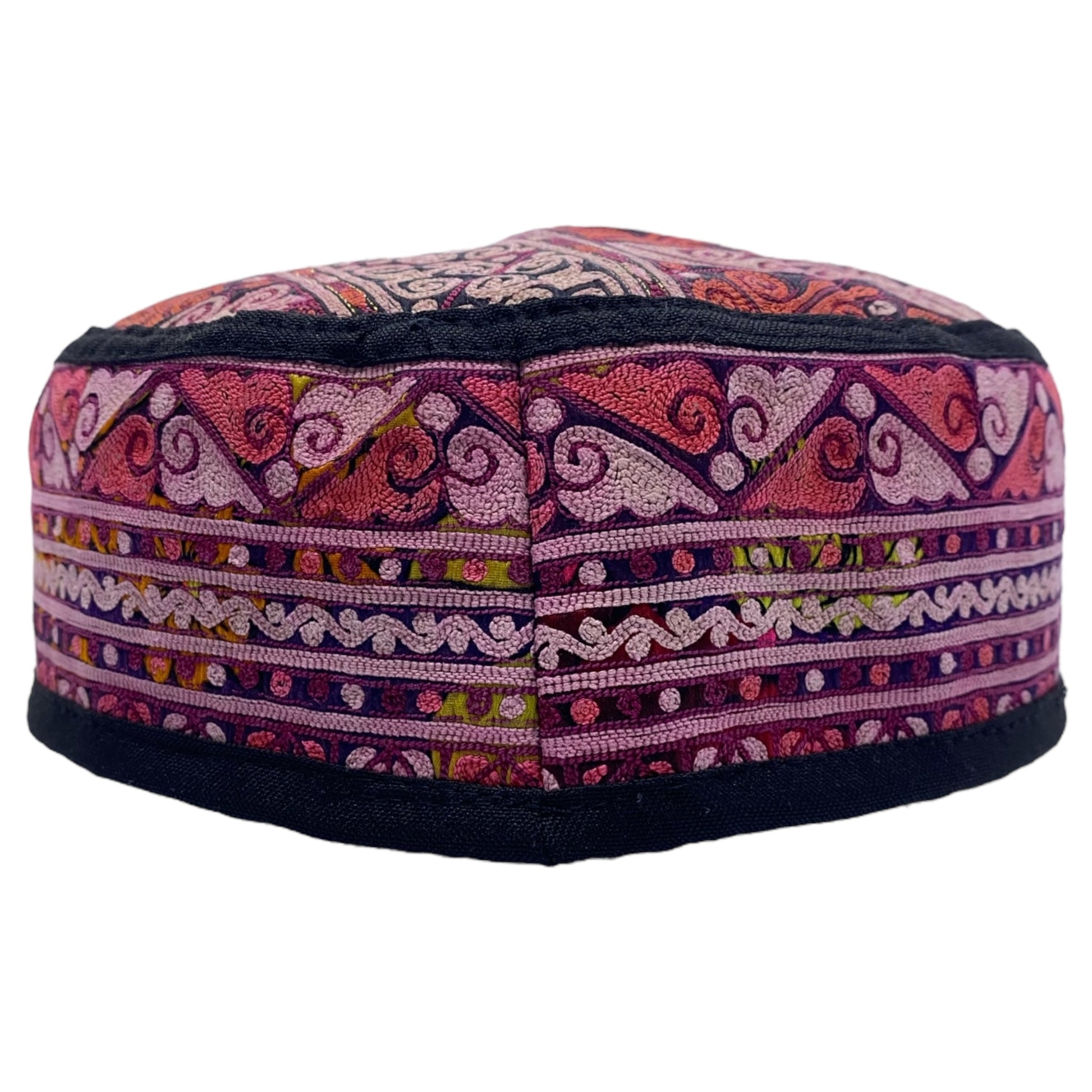 Orange White Turkmen Hat - Kilim Art Gallery