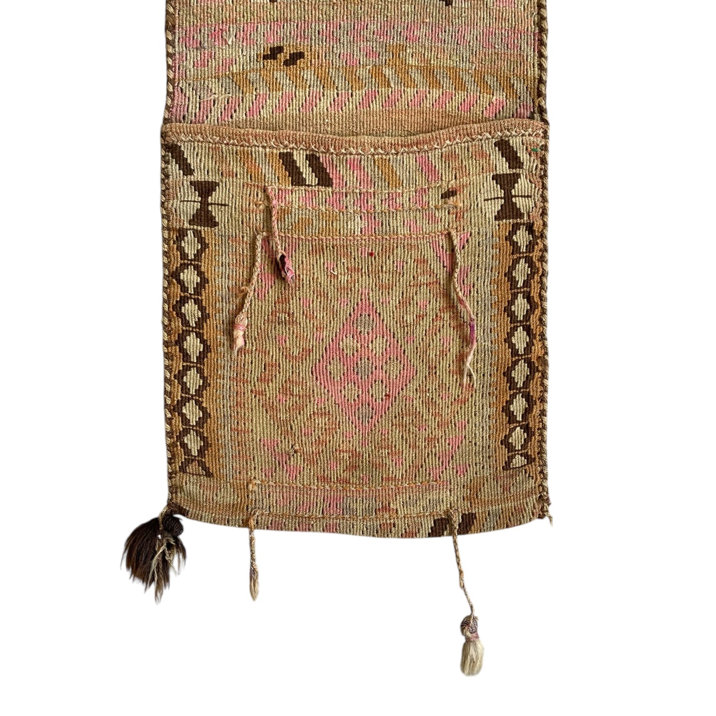 Pale Pastel Color Tribal Kilim Saddlebag - Kilim Art Gallery