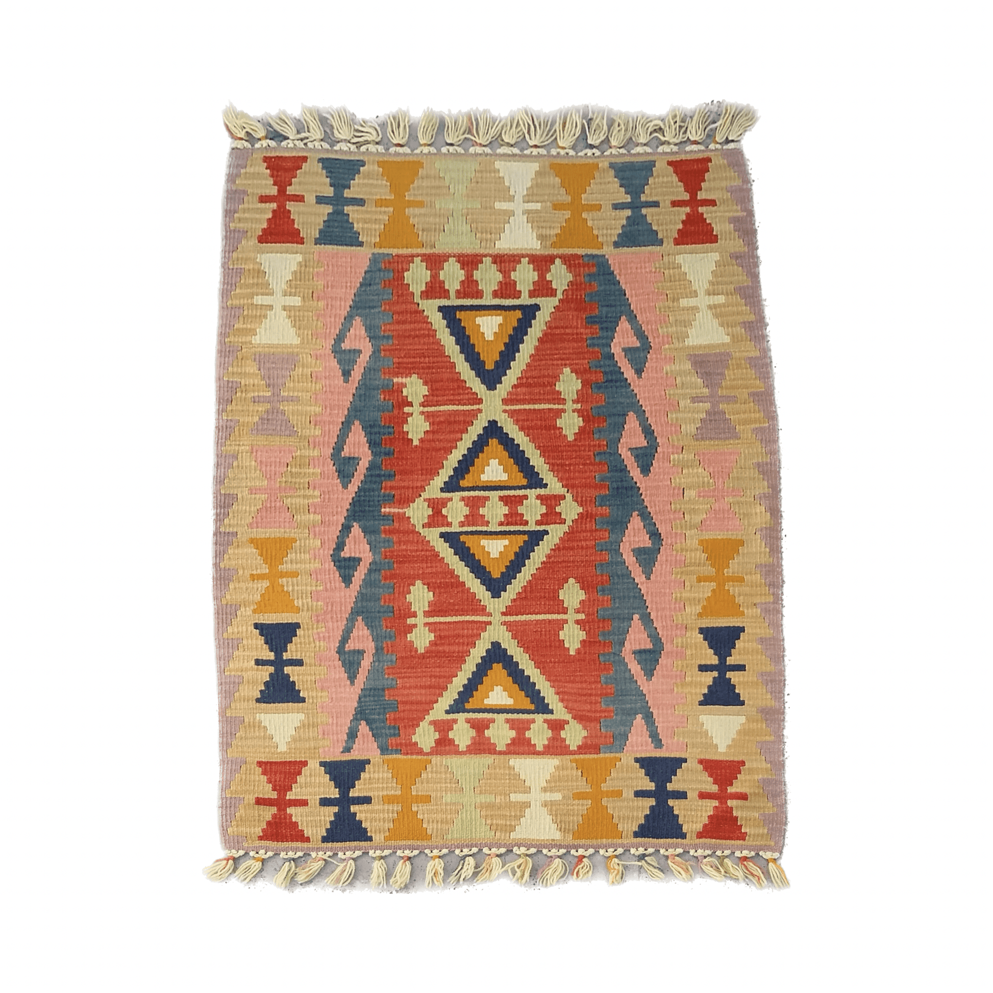 Pastel Color Pink Kilim Rug - Kilim Art Gallery