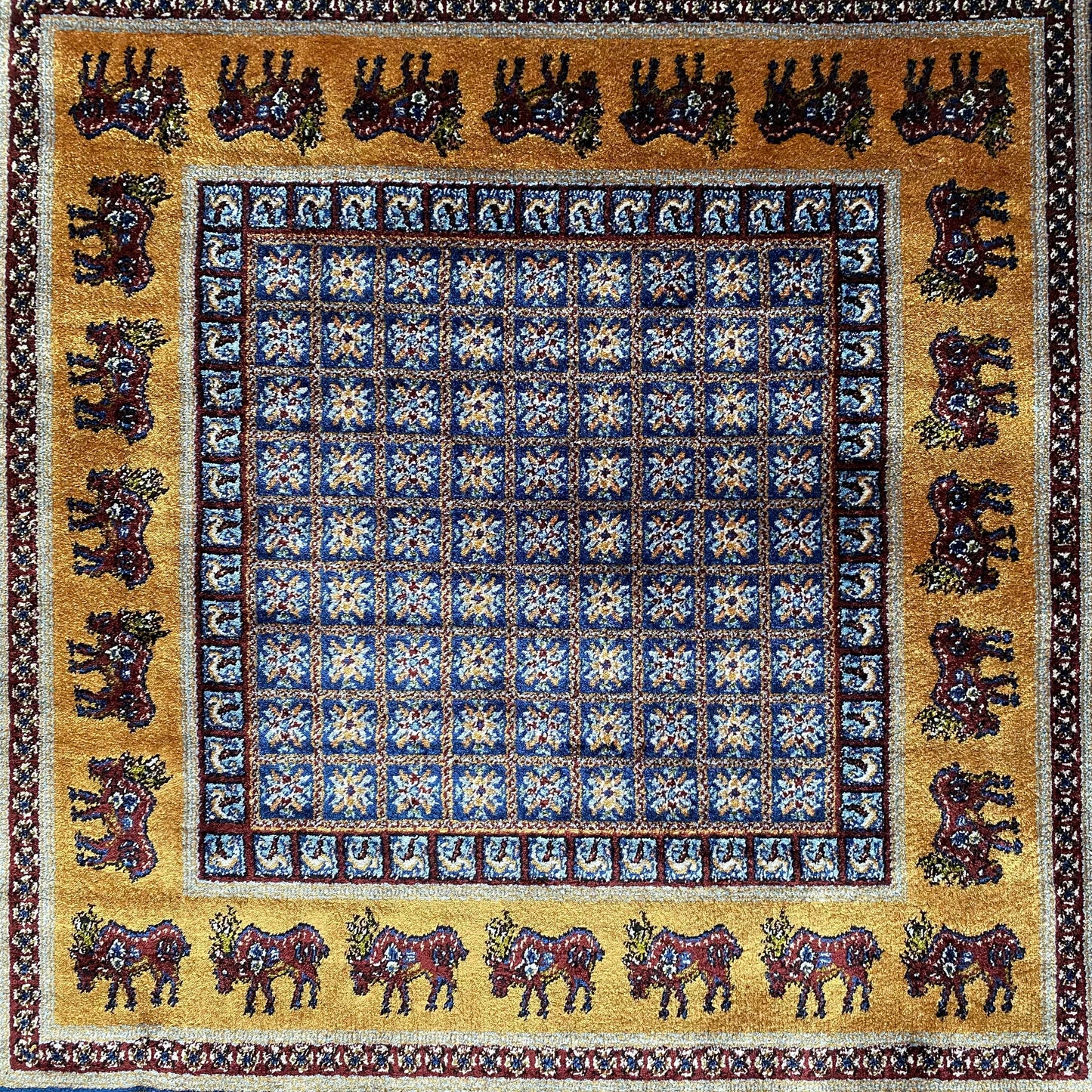 Pazyryk Carpet Rug Copy with Modal Silk - Kilim Art Gallery